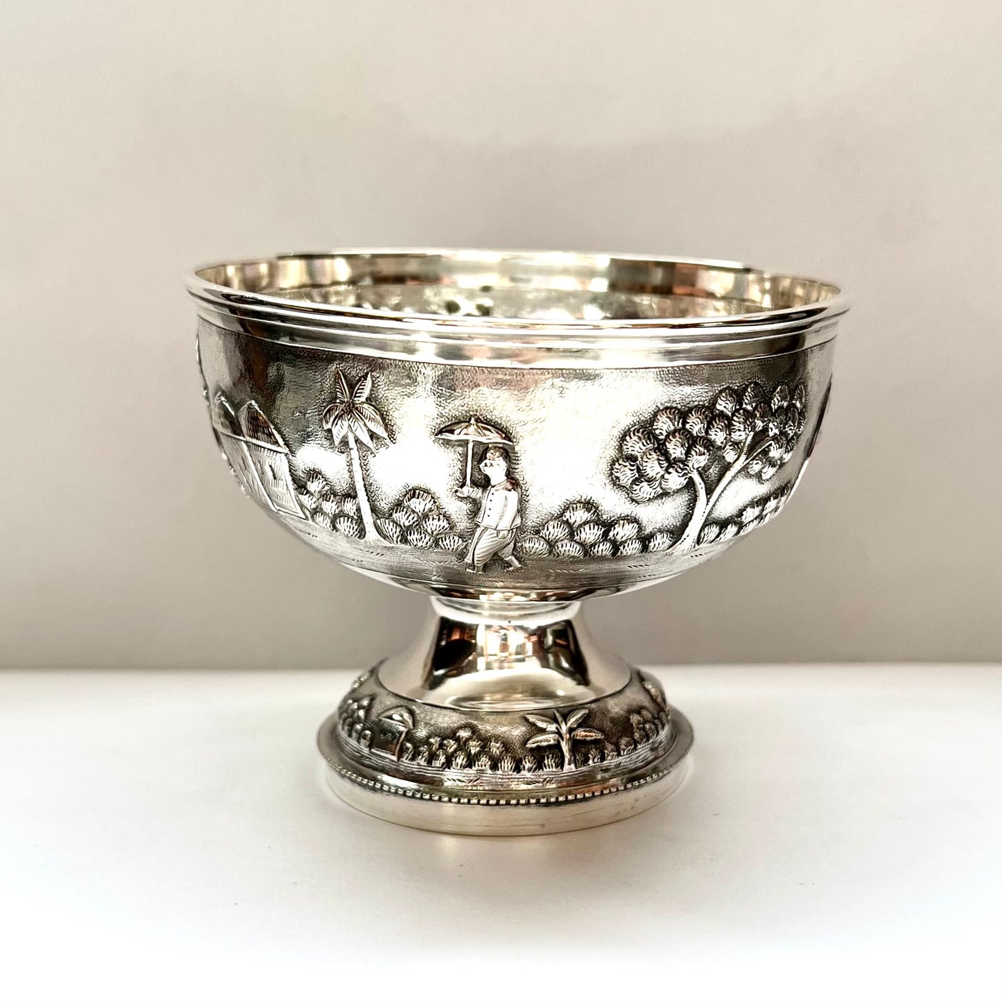 Antique Anglo-Indian Lucknow Silver Trophy, Brown Challenge Cup, Amateur Athletics