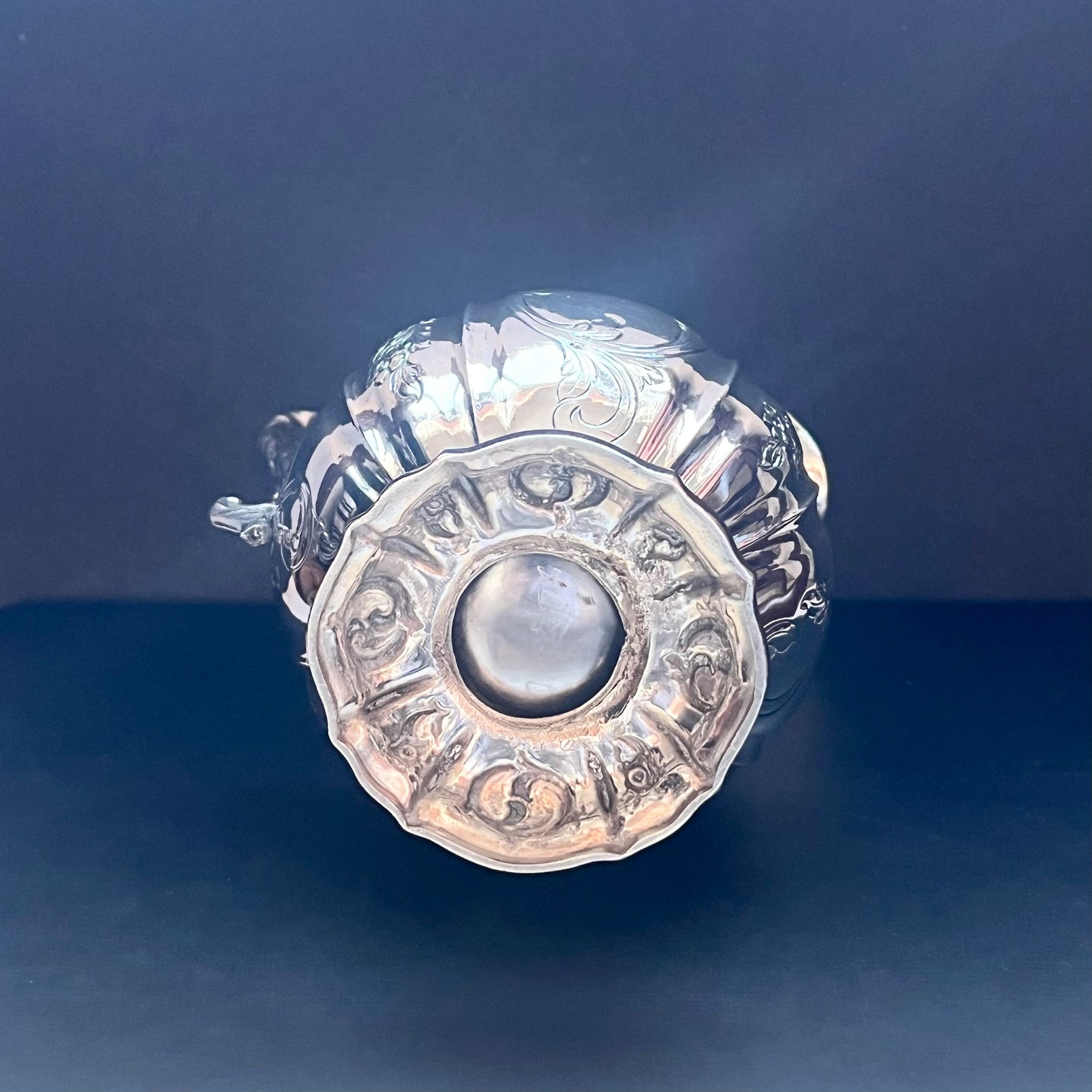 Antique Scottish sterling silver milk jug, William Marshall & Sons, 1840, Edinburgh