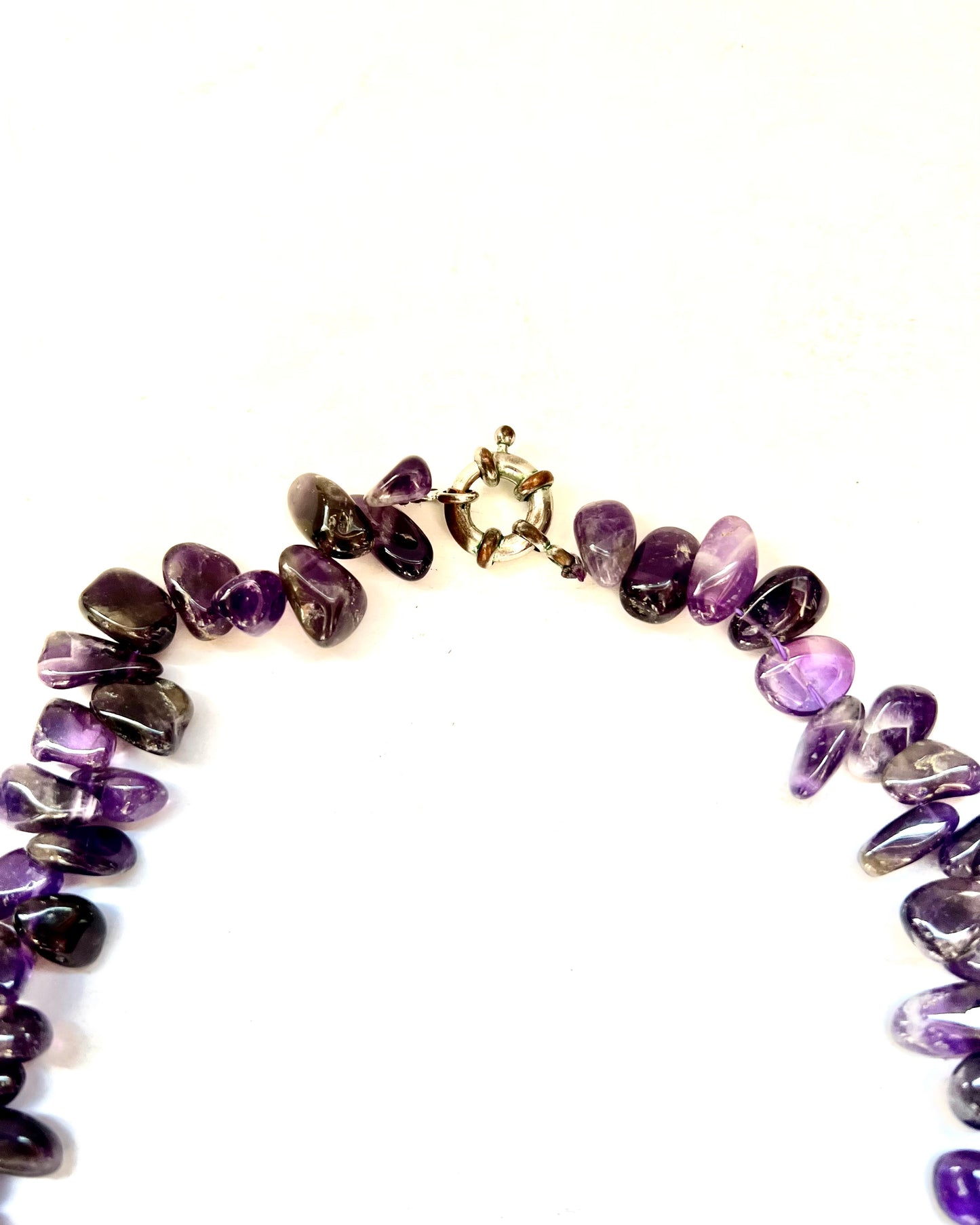 Collar vintage de cuentas trenzadas de amatista