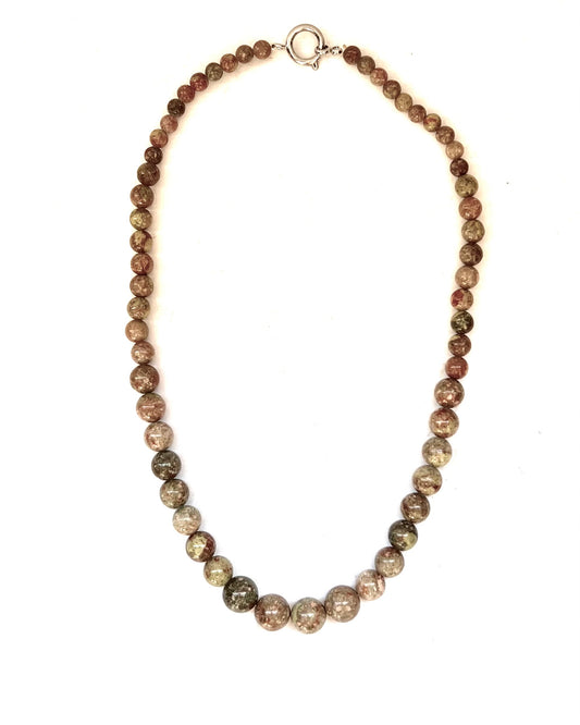 Vintage strand of unakite beads circa 2000s