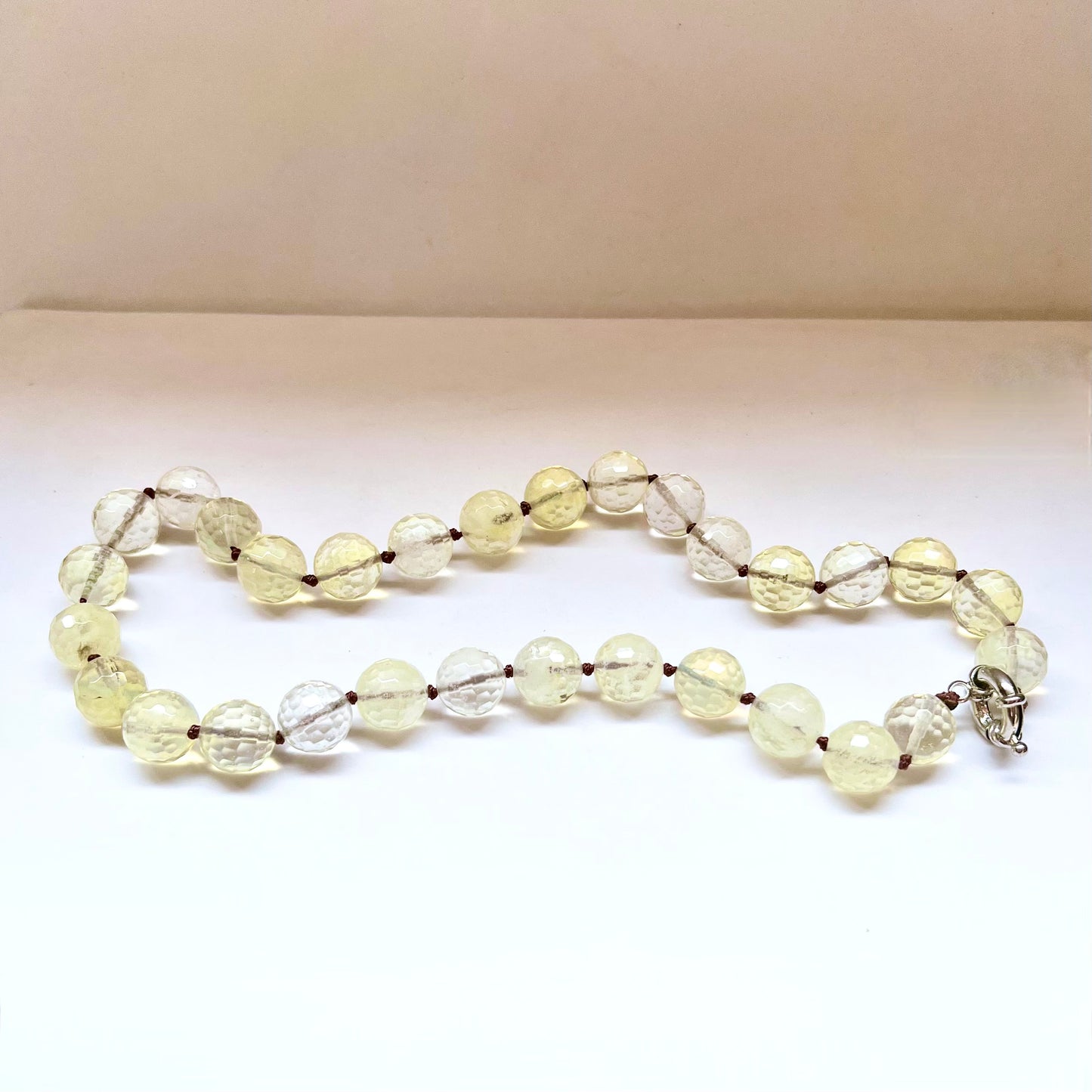 Vintage strand of lemon quartz beads