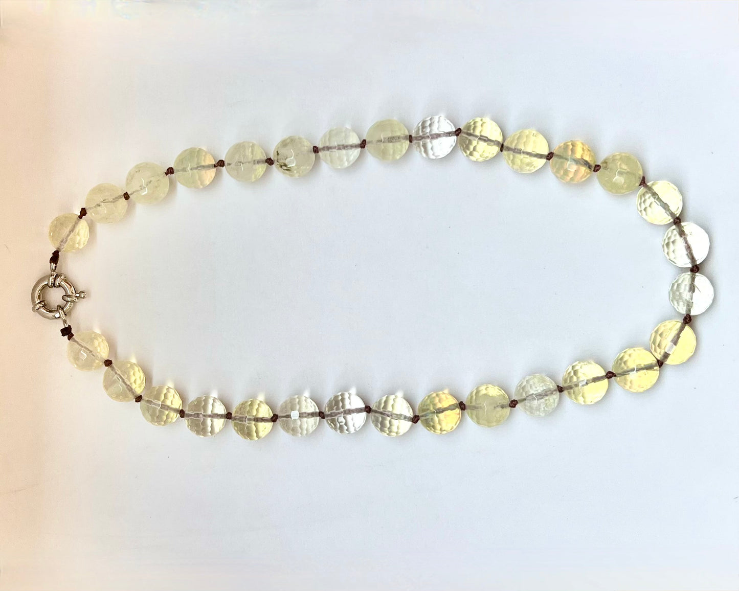 Vintage strand of lemon quartz beads