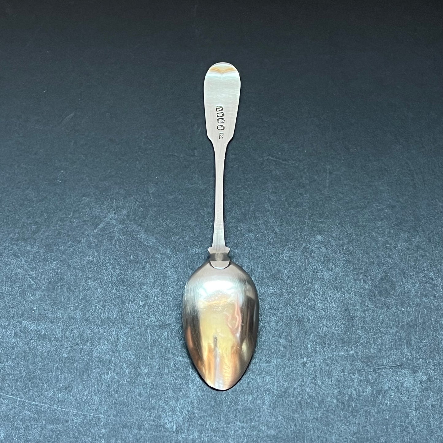 Pair of 2 early Victorian provincial silver sterling silver spoons, John Menzies, 1839 and 1840, Glasgow