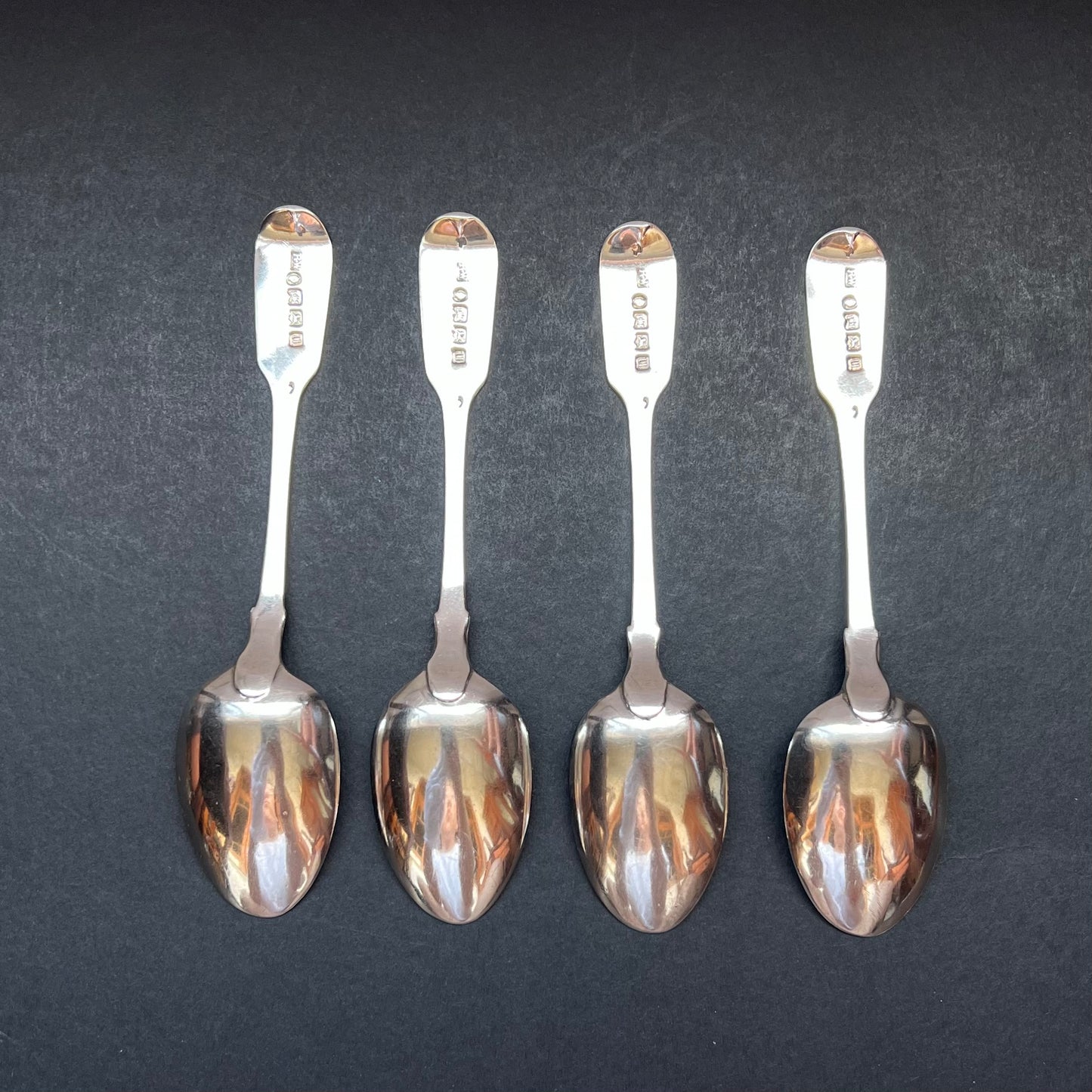 Set of 4 William IV sterling silver spoons, Robert Williams, 1836, Exeter