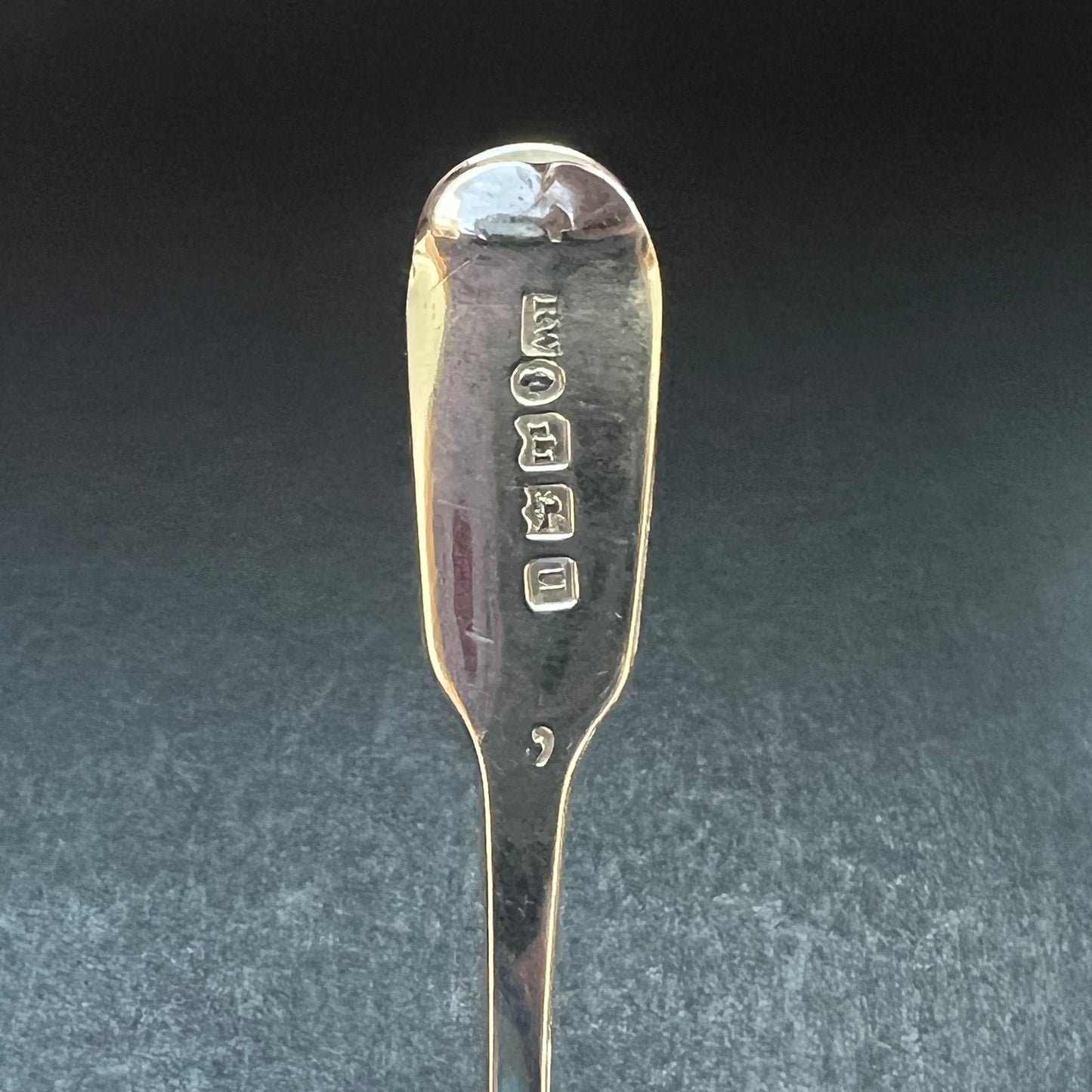 Juego de 4 cucharas de plata esterlina de Guillermo IV, Robert Williams, 1836, Exeter