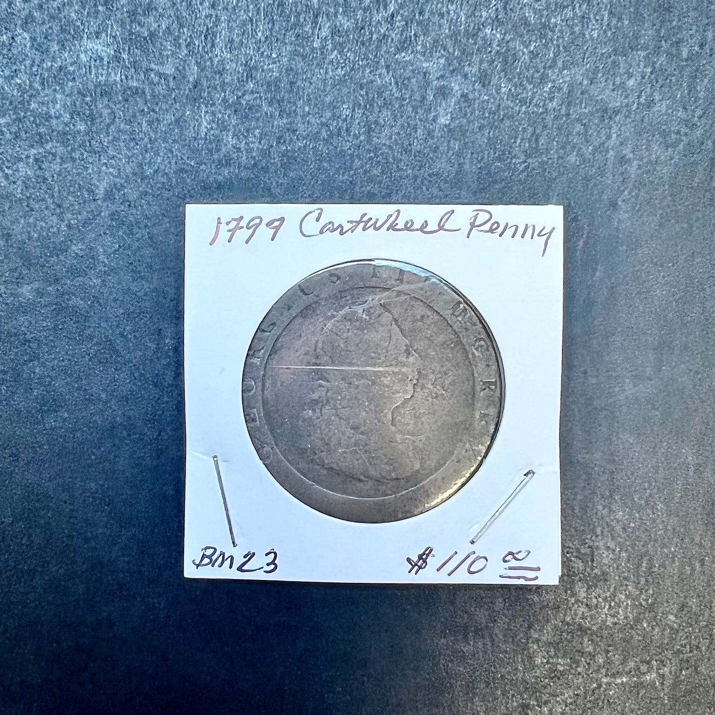 罕见的 1799 年车轮一美分硬币,由英国汉兹沃斯 Soho Mint 铸造