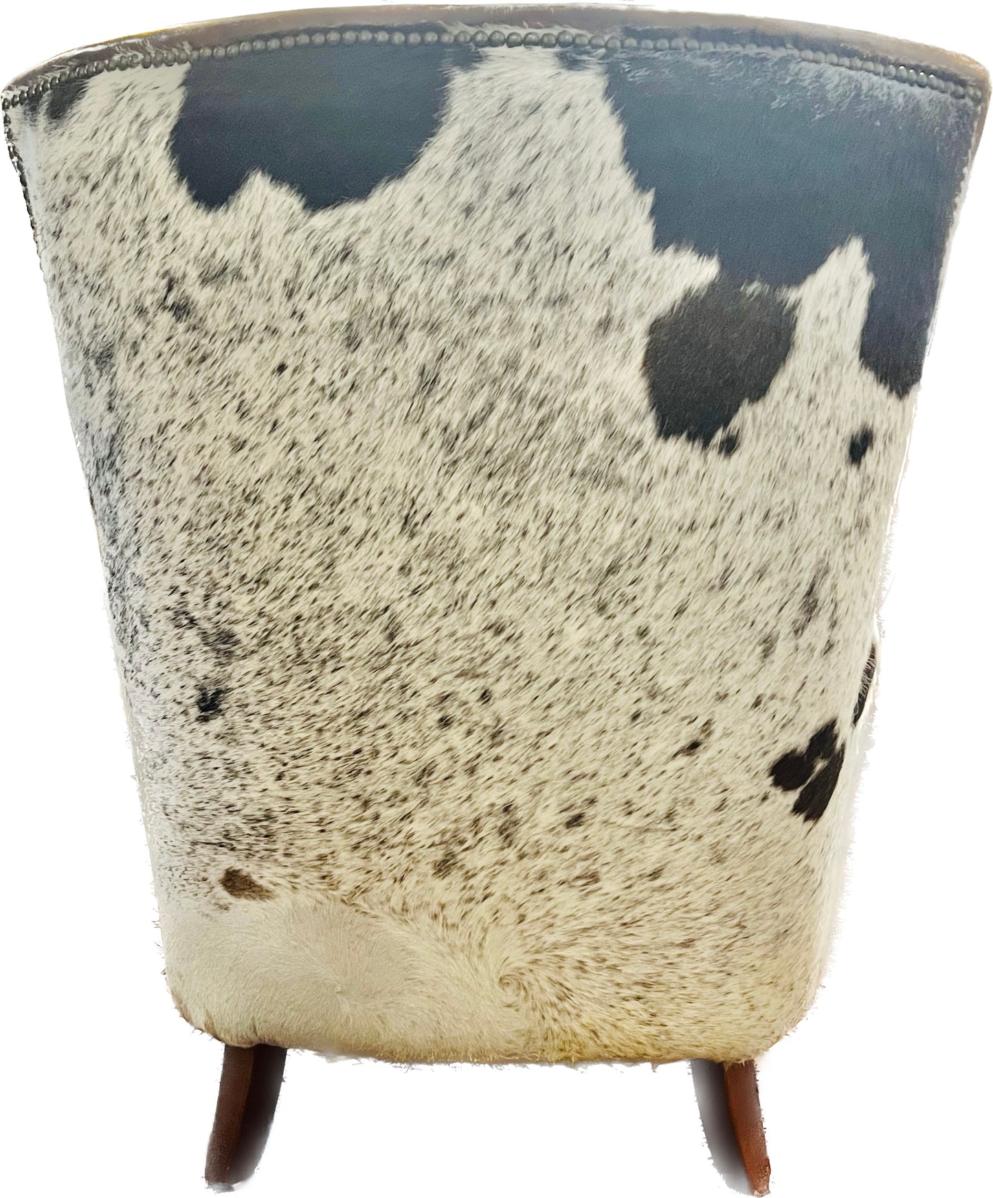 20th century vintage statement cowhide and brown leather club chair