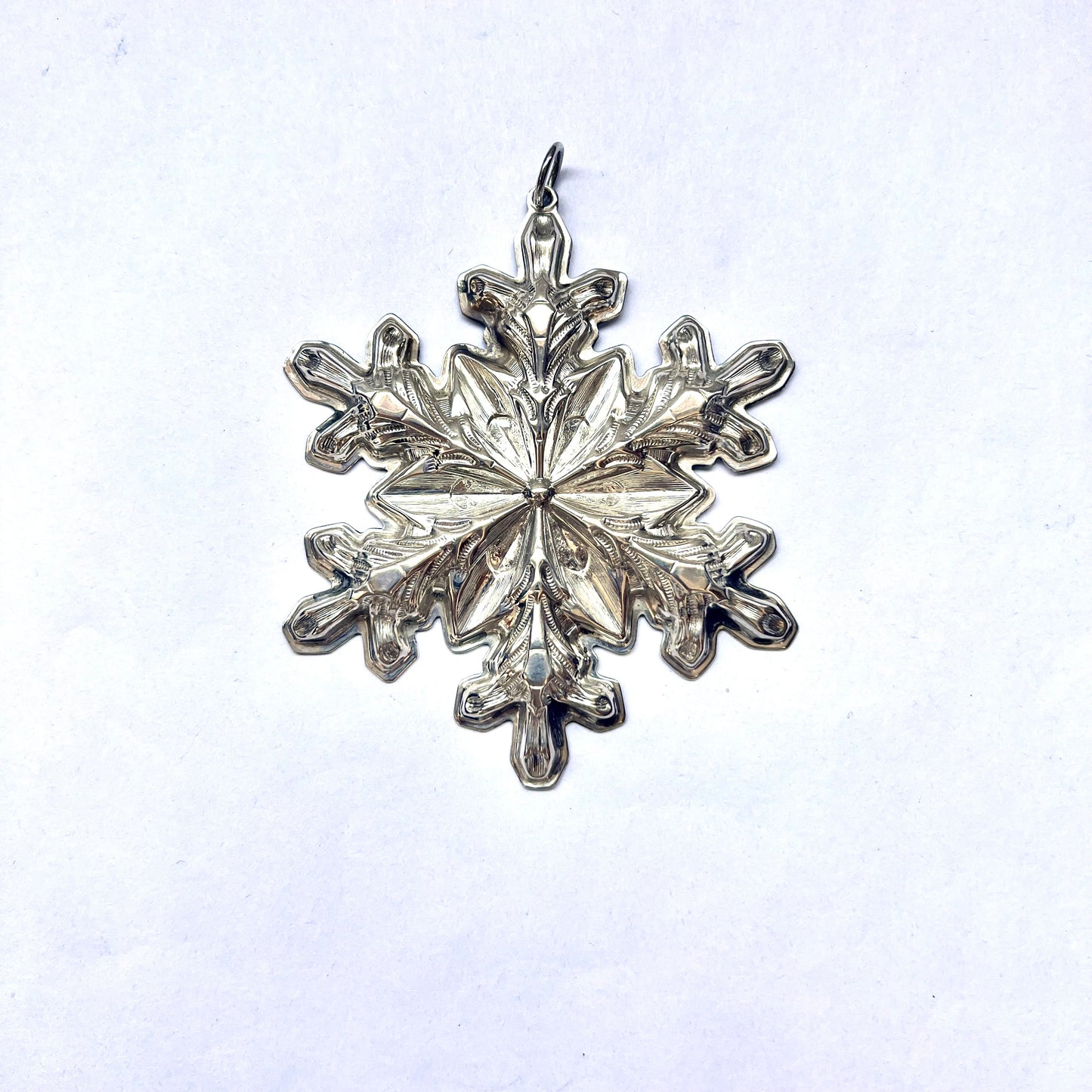 #4 Vintage Sterling Silver 1970s Figural Snowflake ornaments by Gorham
