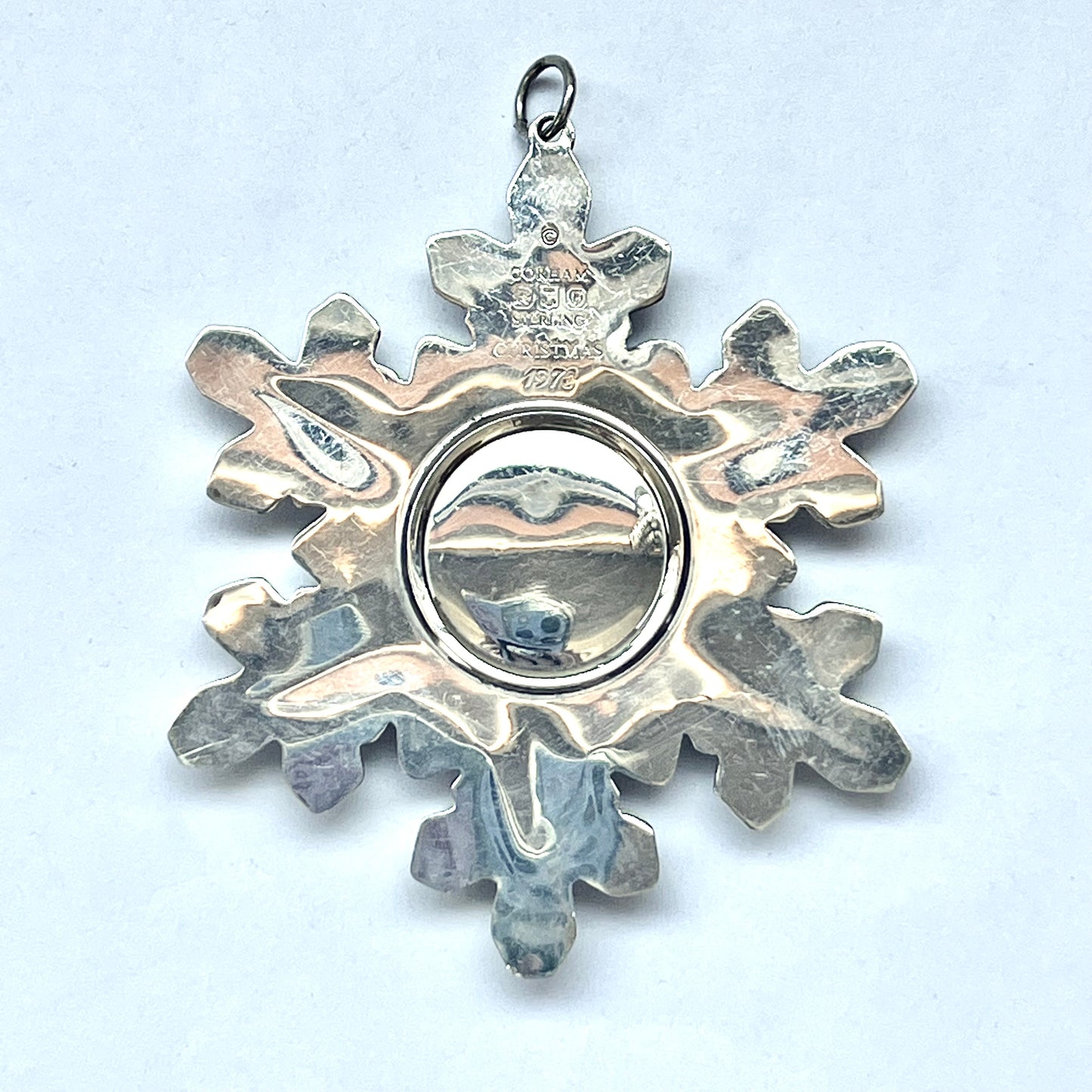 #4 Vintage Sterling Silver 1970s Figural Snowflake ornaments by Gorham