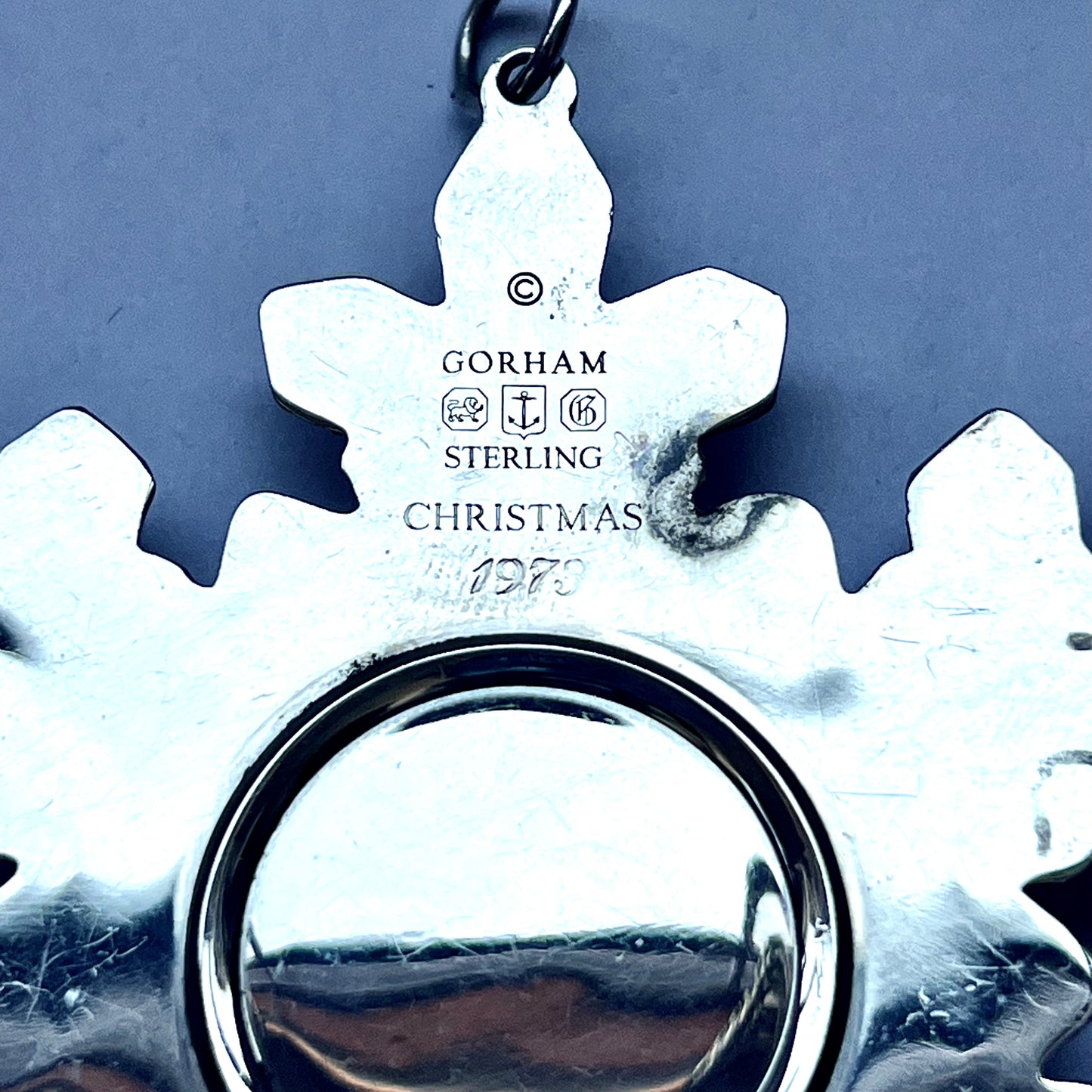 #4 Vintage Sterling Silver 1970s Figural Snowflake ornaments by Gorham