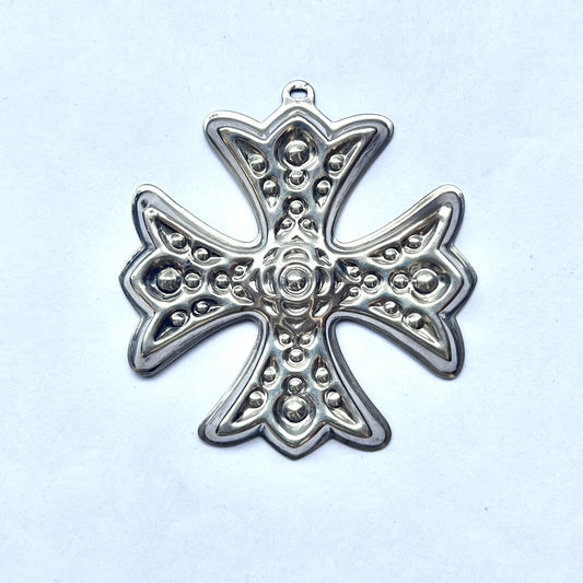#7 Vintage Sterling Silver 1970s Figural Snowflake ornaments by Reed & Barton