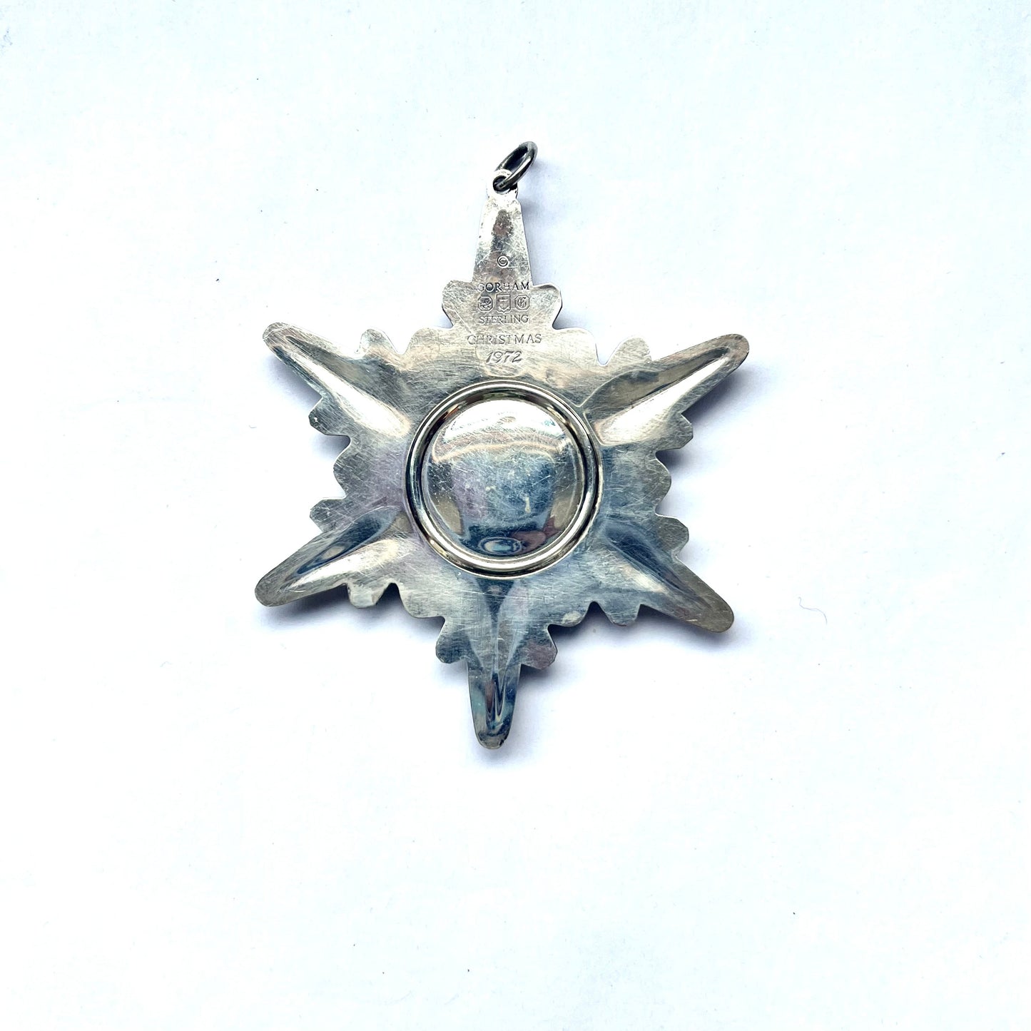#5 Vintage Sterling Silver 1970s Figural Snowflake ornament by Gorham