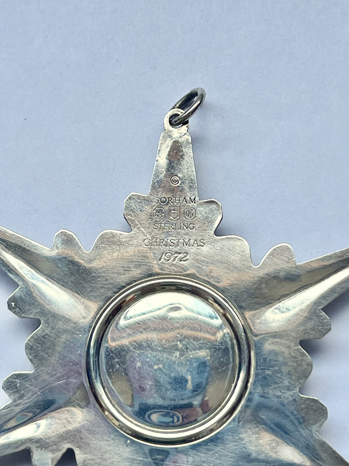 #5 Vintage Sterling Silver 1970s Figural Snowflake ornament by Gorham