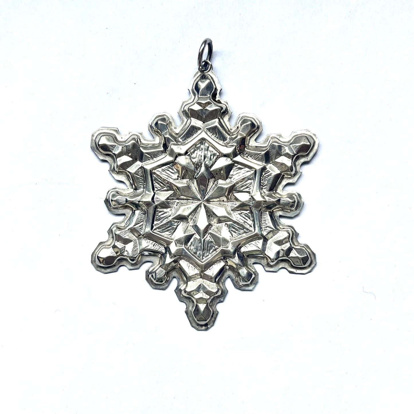 #2- Vintage Sterling Silver 1970s Figural Snowflake ornaments by Gorham