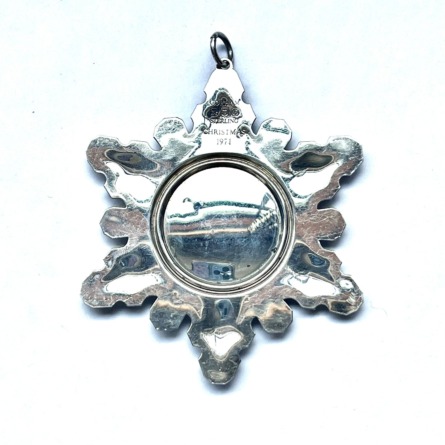 #2- Vintage Sterling Silver 1970s Figural Snowflake ornaments by Gorham