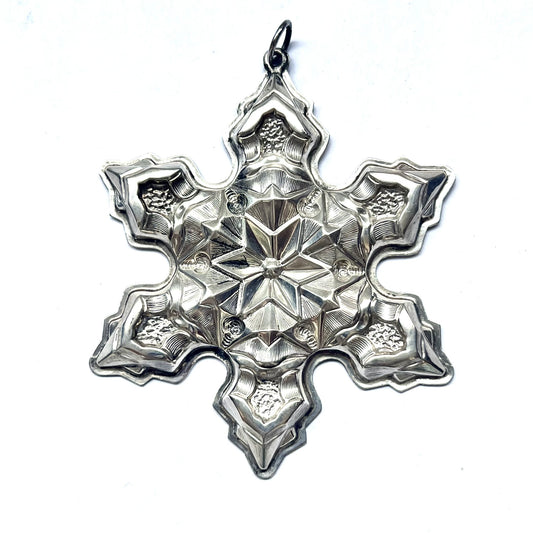 #3- Vintage Sterling Silver 1970s Figural Snowflake ornaments by Gorham