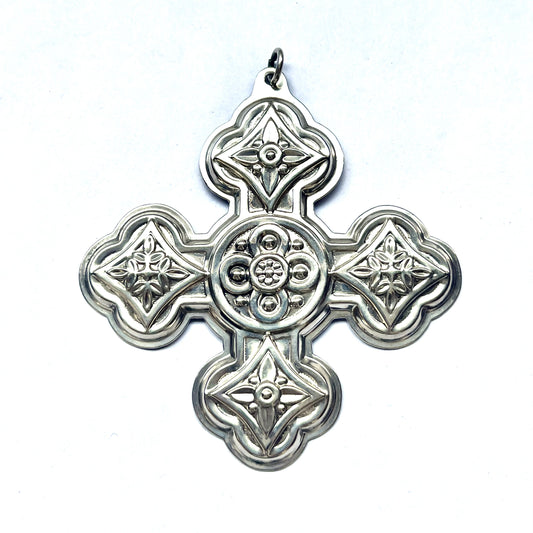 #6 Vintage Sterling Silver 1970s Figural Snowflake ornaments by Reed & Barton