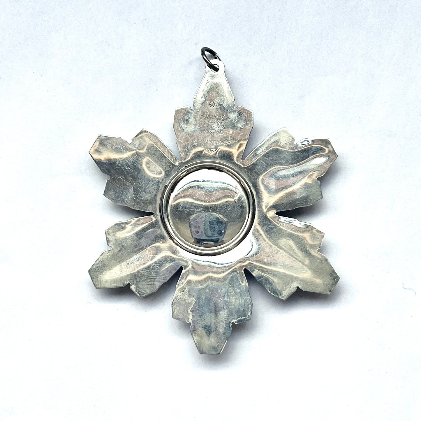 #1- Vintage Sterling Silver 1970s Figural Snowflake Ornament by Gorham