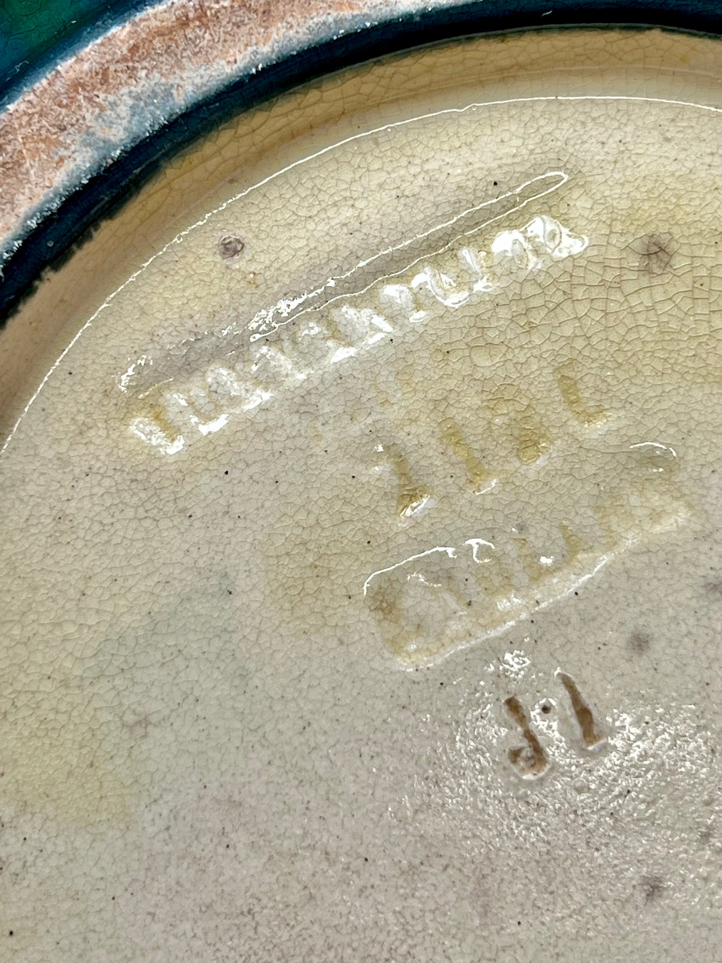 Jardinera inglesa antigua grande de mayólica Art Nouveau de Burmantofts Faience Pottery, 1894-1904