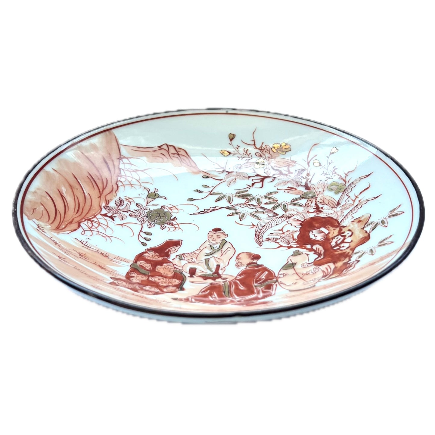 Antique Japanese Kutani plates circa late Meiji Period (late 19th century)