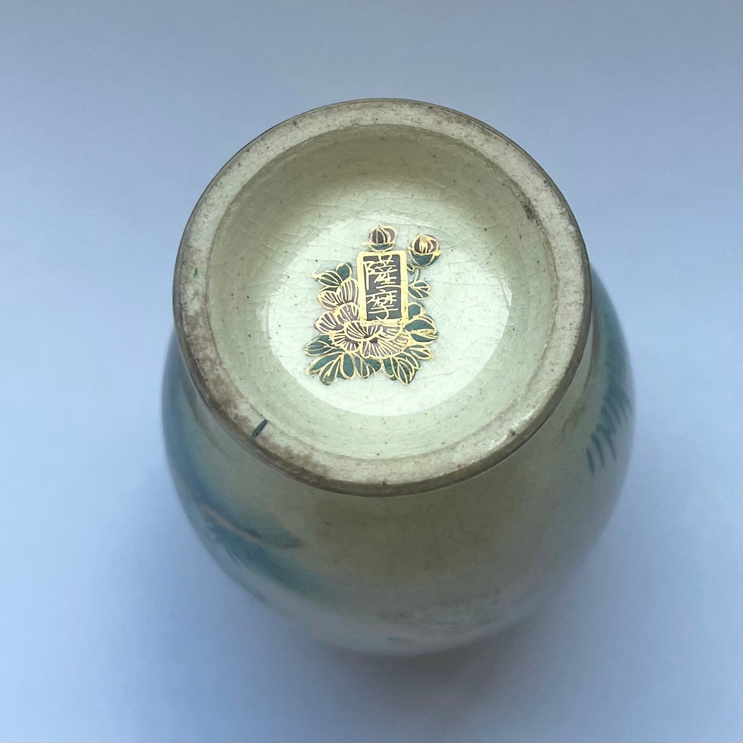 Pair of antique Satsuma porcelain vases circa Meiji period, mid to late 19th century