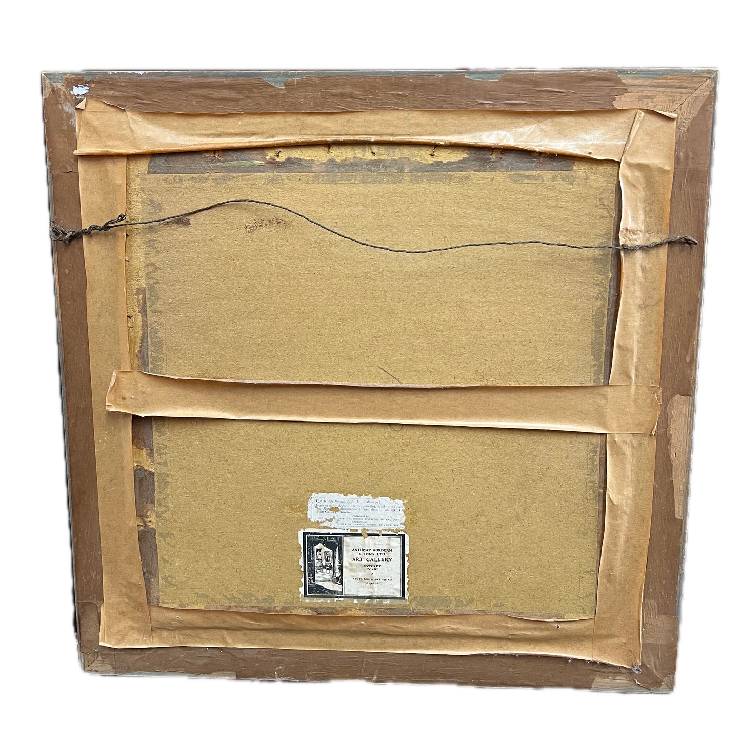 Antique 1910s-1920s print w original frame after Madonna della Sedia or Madonna della Seggiola by Raphael.