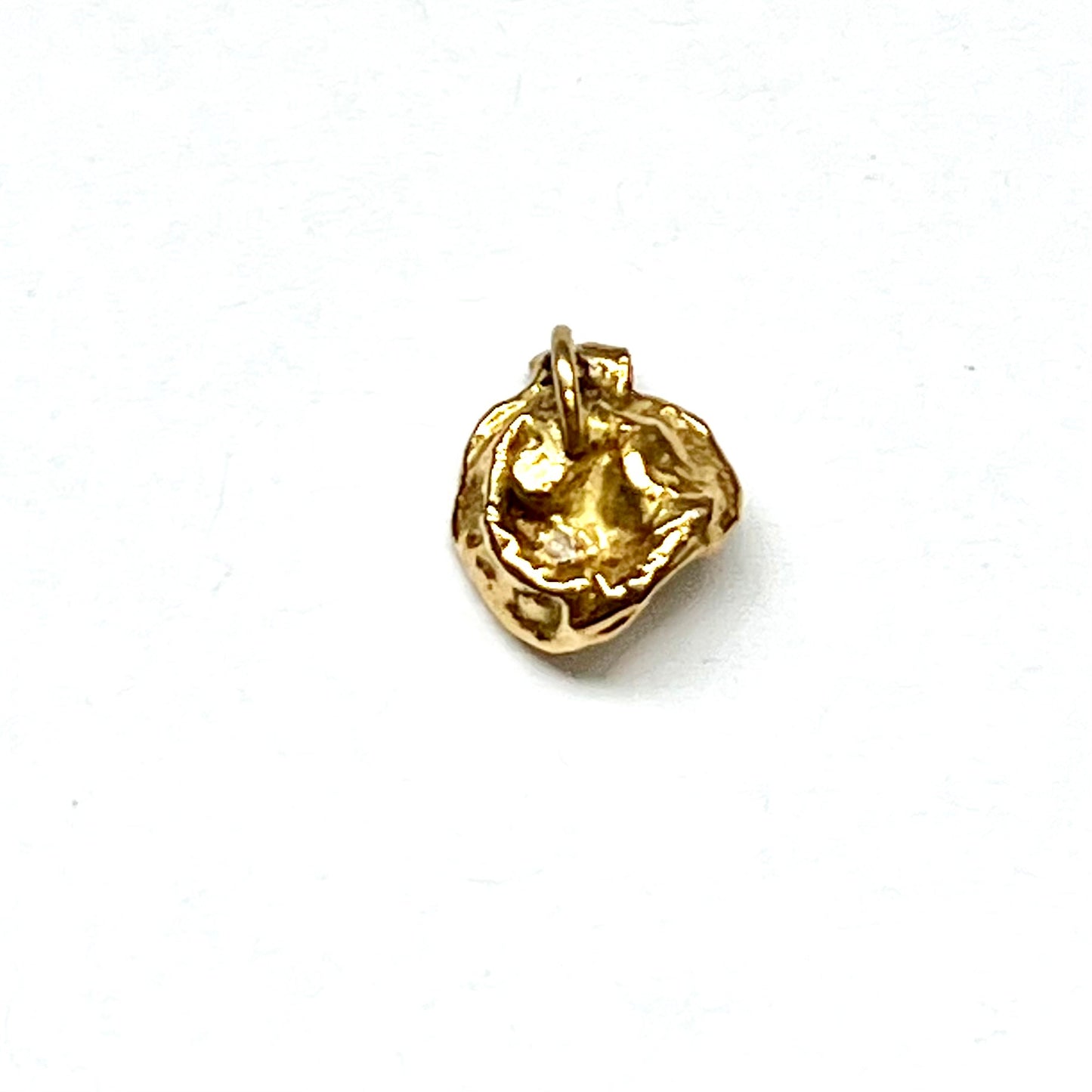 Beautiful modernist 18ct gold and diamond pendant