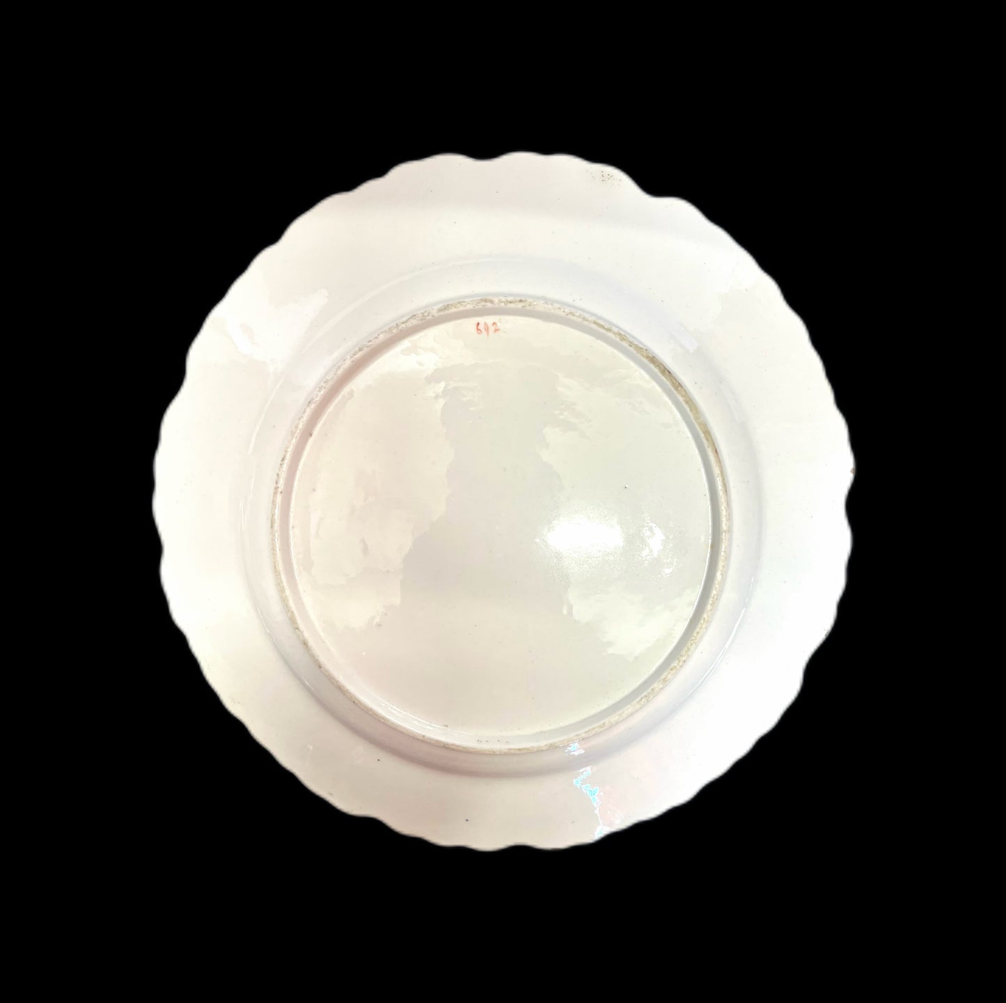 Antique 19th century Machin “Moustache” rose and pansy plate