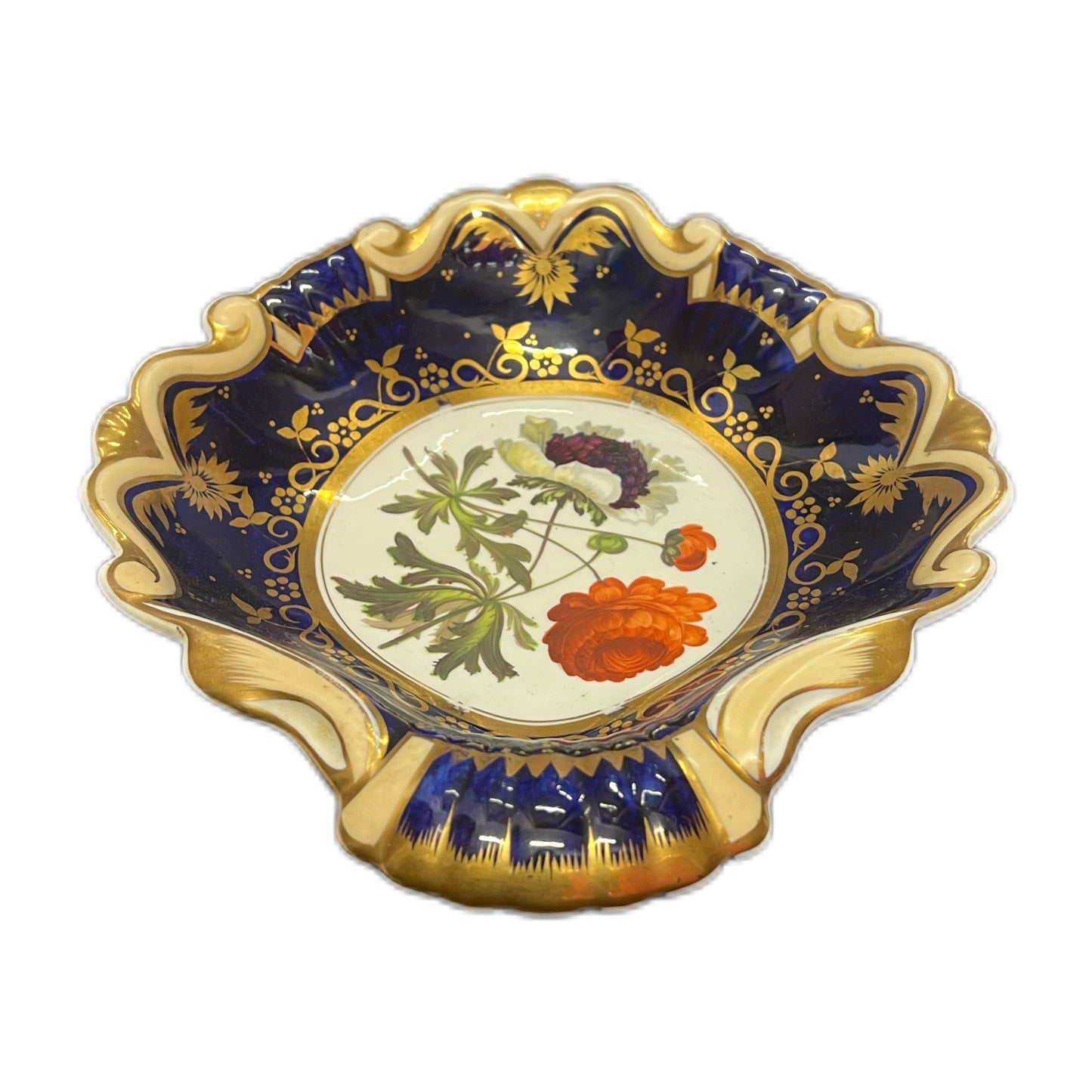 Early 19th century Machin “Moustache” plate with teazel motifs