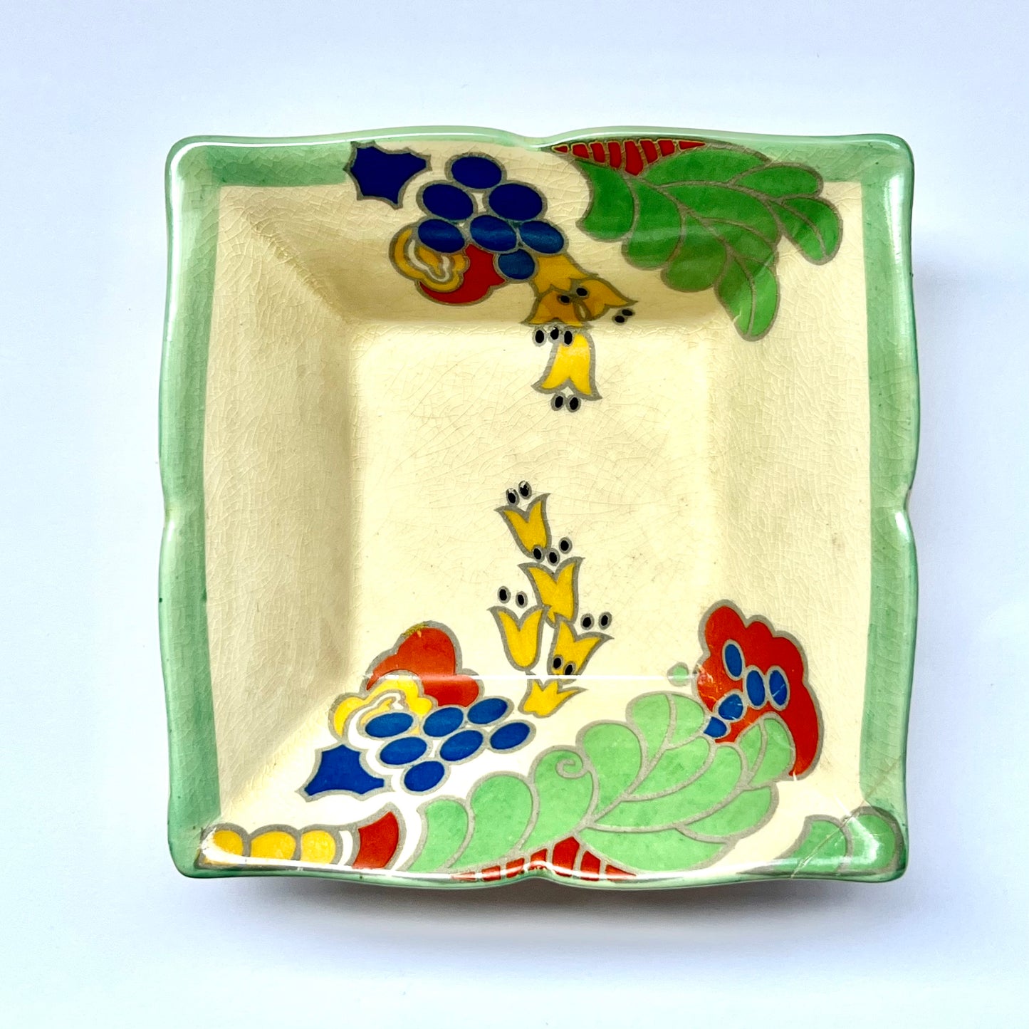 1930s Art Deco Royal Doulton Art Deco porcelain sweetmeat dish *as-is* in Caprice Pattern