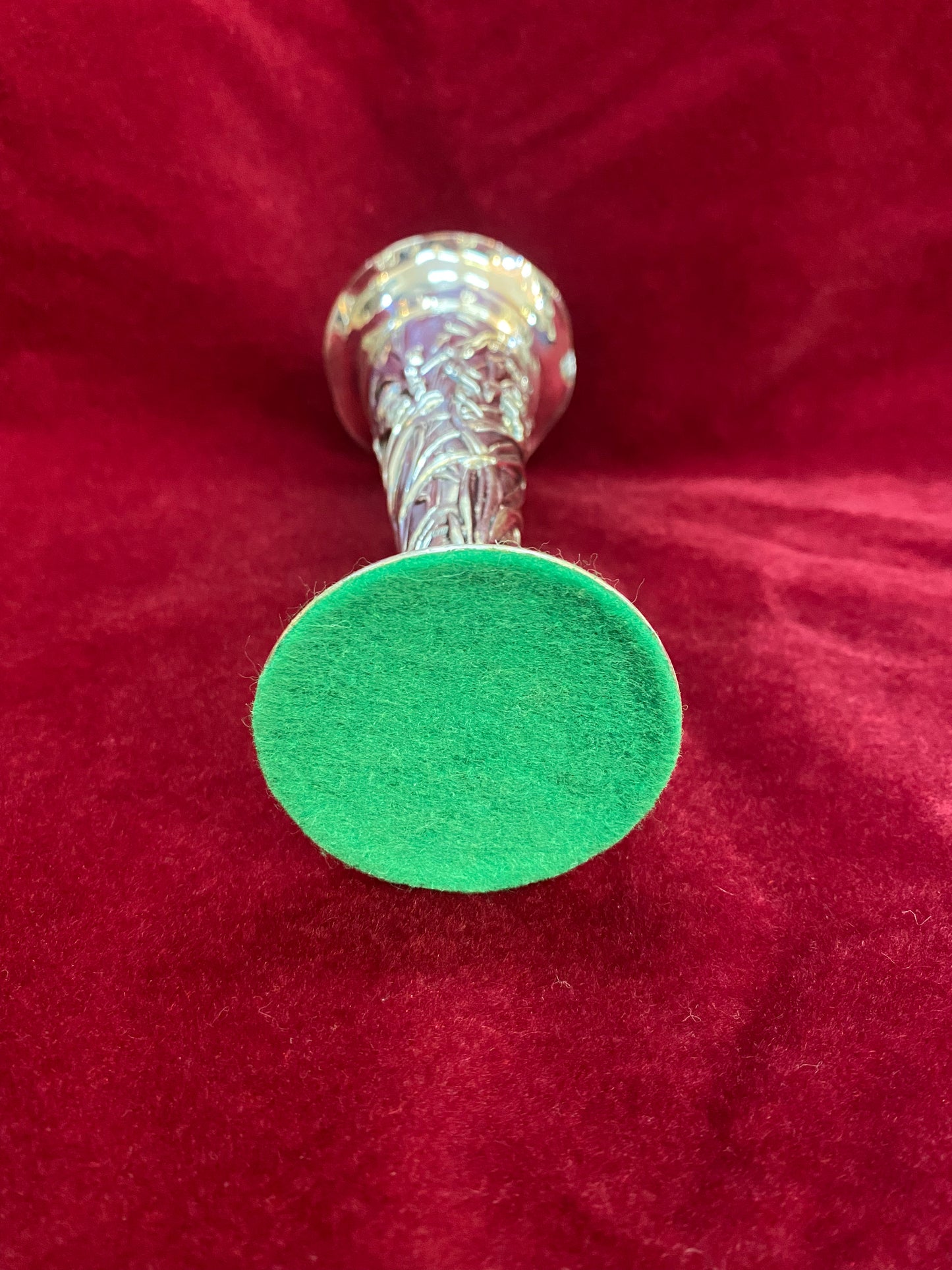 Jarrones trompeta de plata de ley con sello Art Nouveau