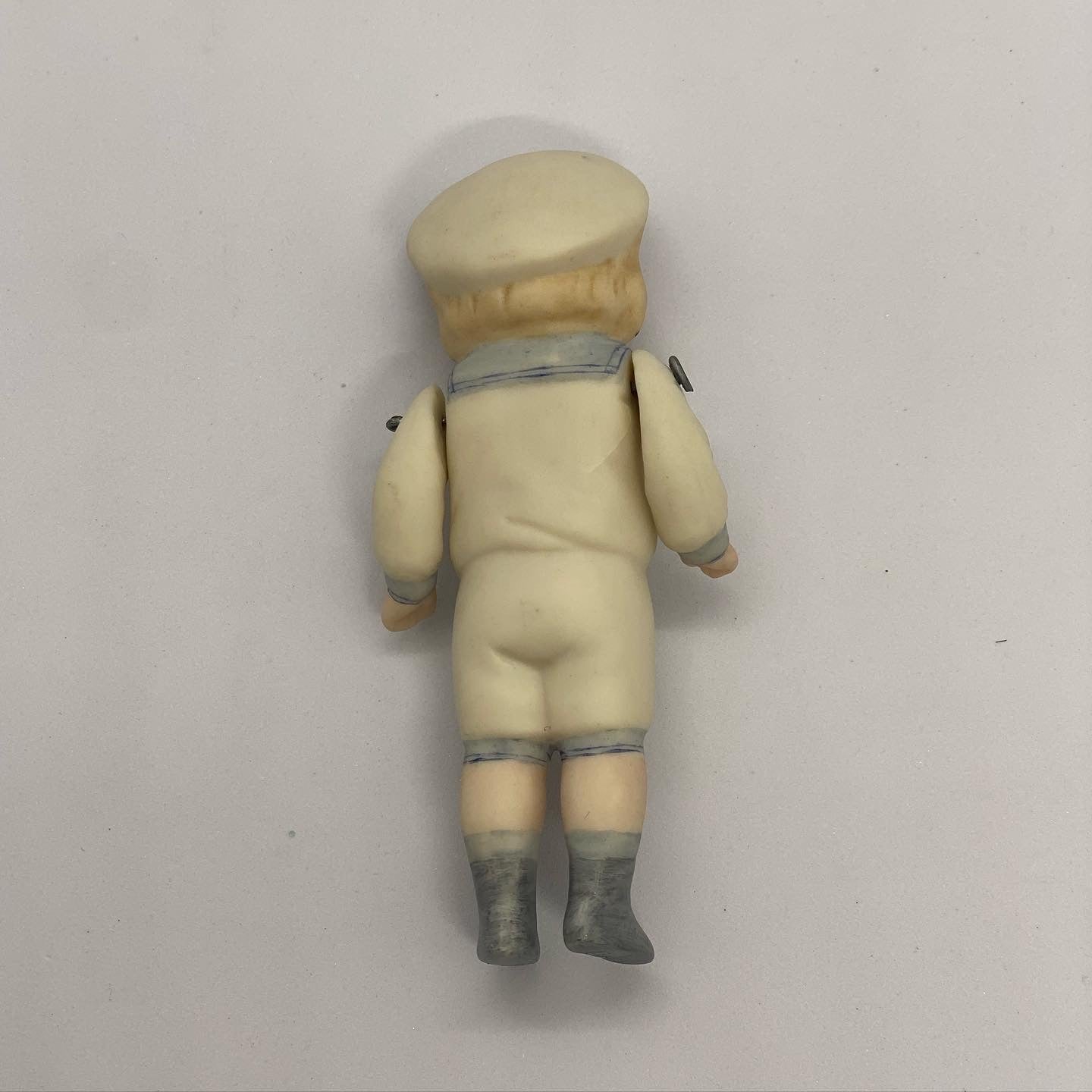 Lovely vintage Hertwig German sailor boy figurine in bisque porcelain
