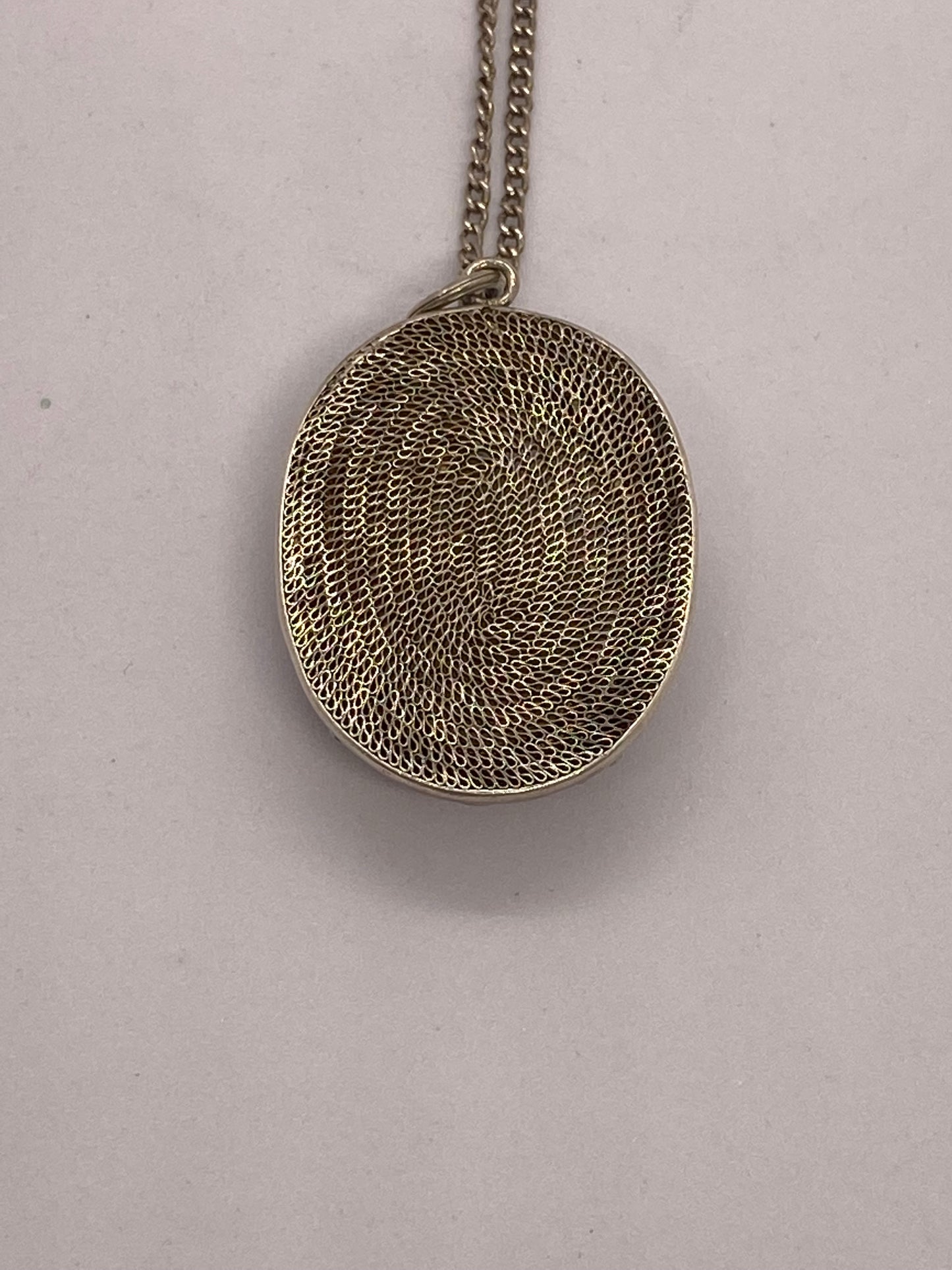 20 世纪 30 年代中国出口珐琅和花丝银项链