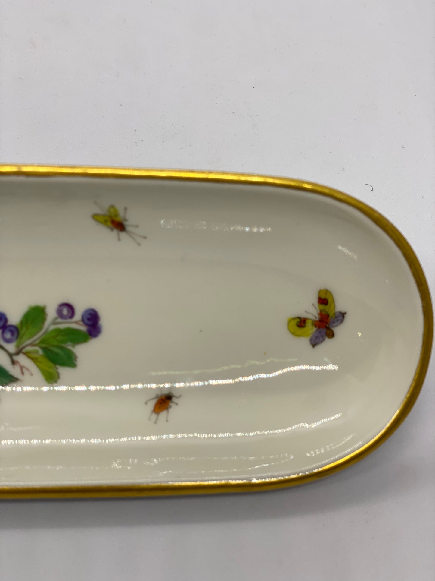 Precioso y raro plato para alfileres de Meissen del siglo XIX