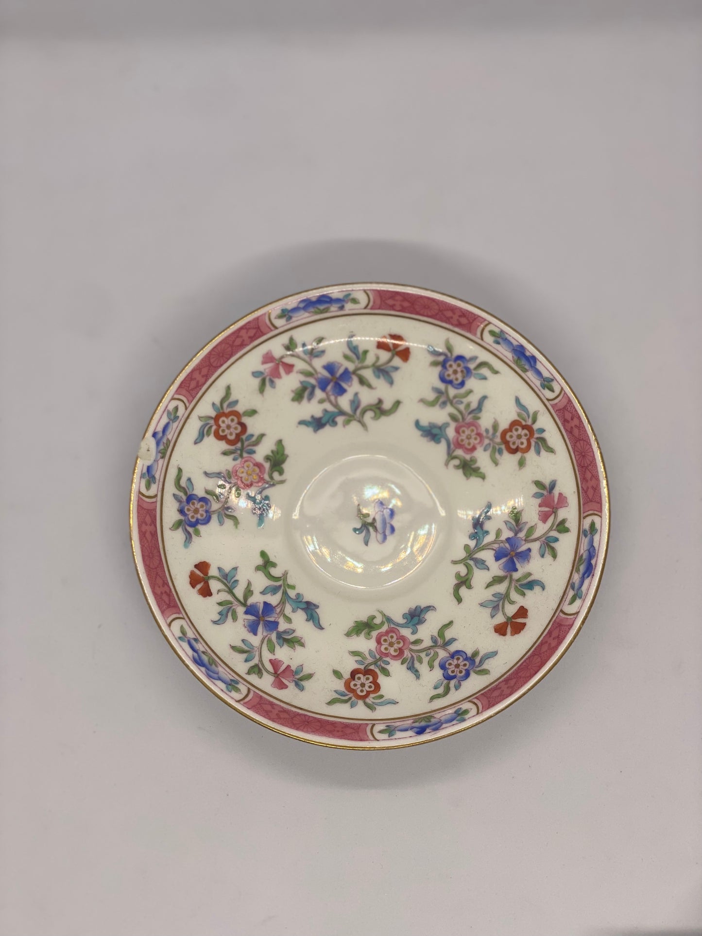 Juego de taza de té y platillo Minton de inspiración chinoiserie antiguo, circa 1858