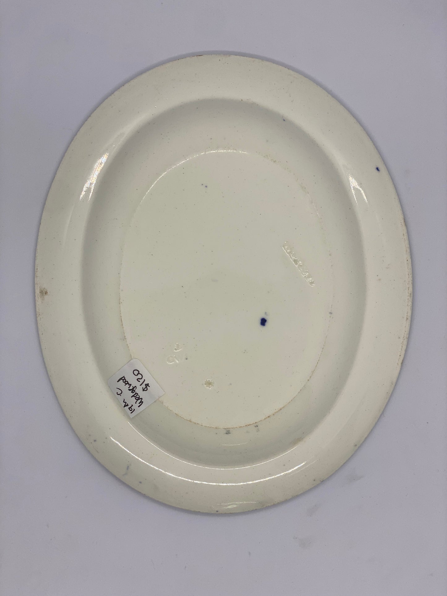 #2 - Bandeja antigua Wedgwood con un inusual estampado de cachemira índigo y negro