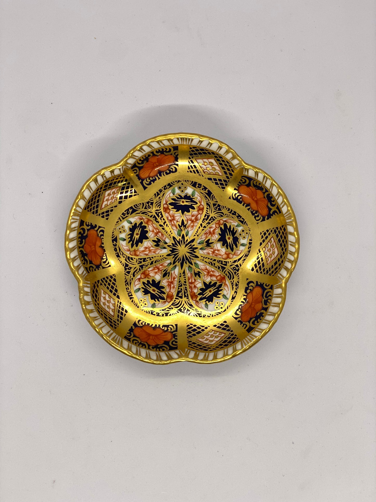Vintage Royal Crown Derby Old Imari Pattern Trinket Dish Circa 1966