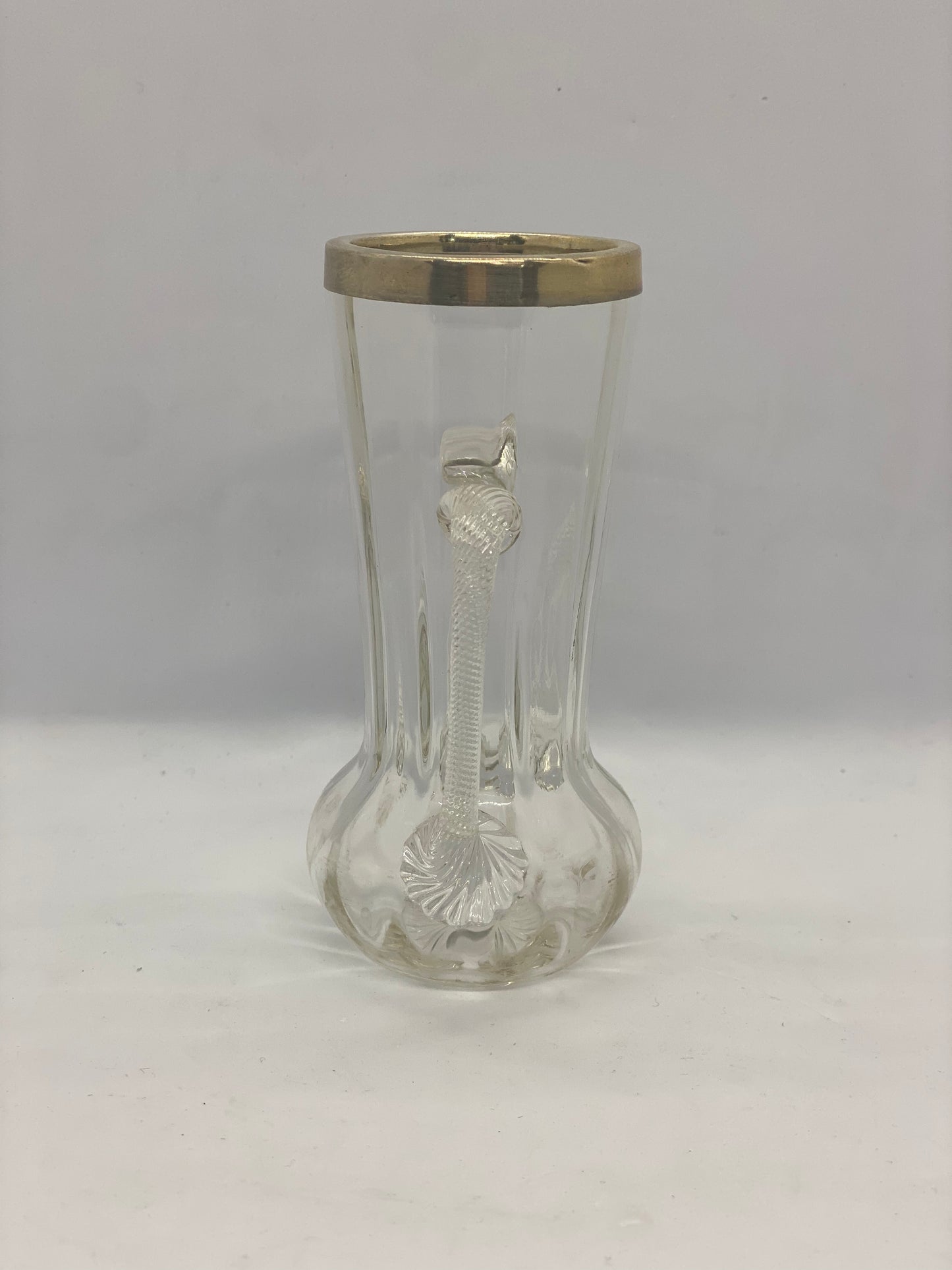 新艺术风格古典瓮式花束花瓶,带银色细节
