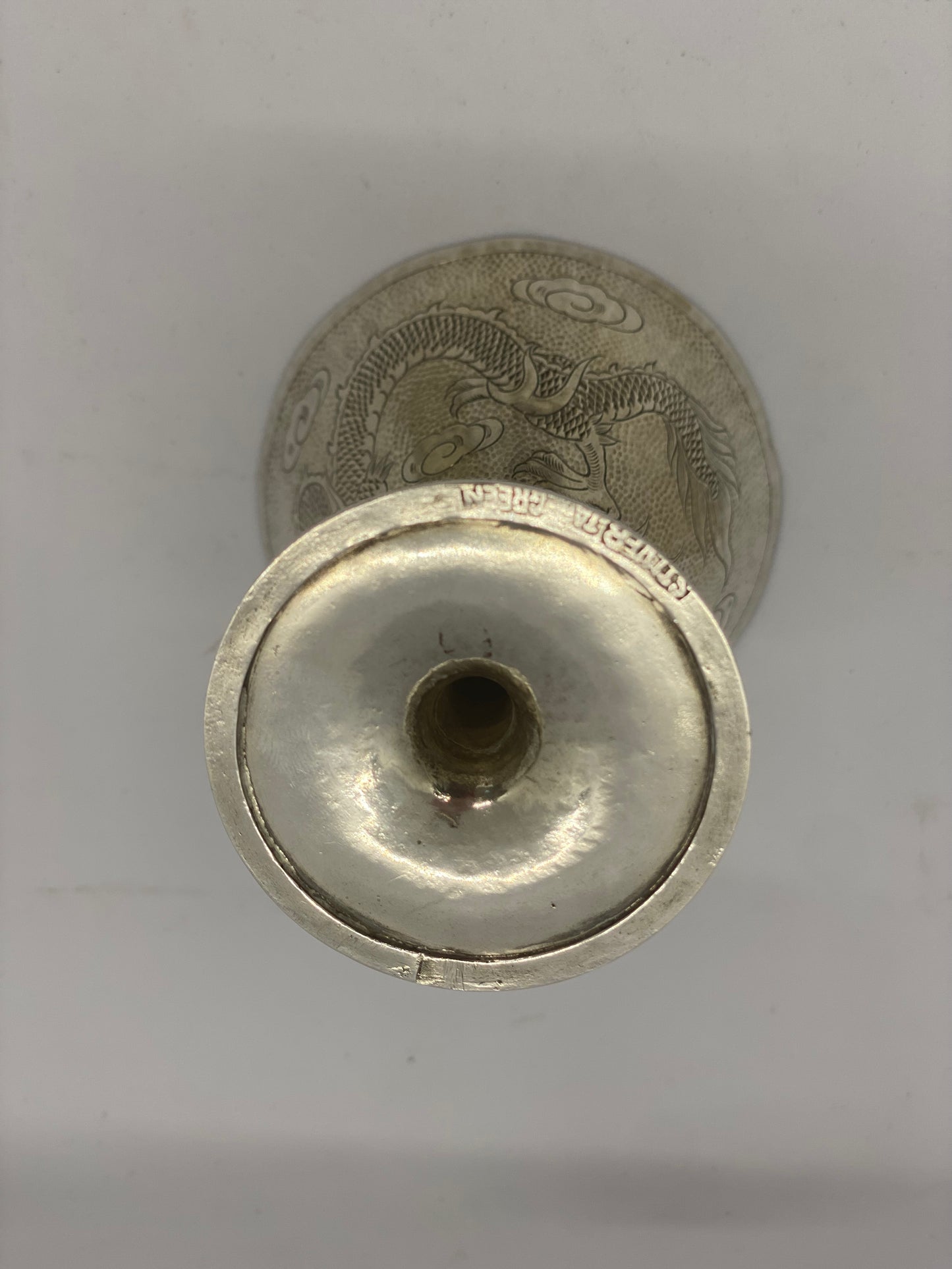 Copa de plata china de finales del siglo XIX y principios del XX (2 disponibles)