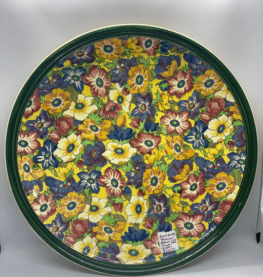 Cargador Royal Doulton de la época Art Déco de los años 30 con diseño de anémona.