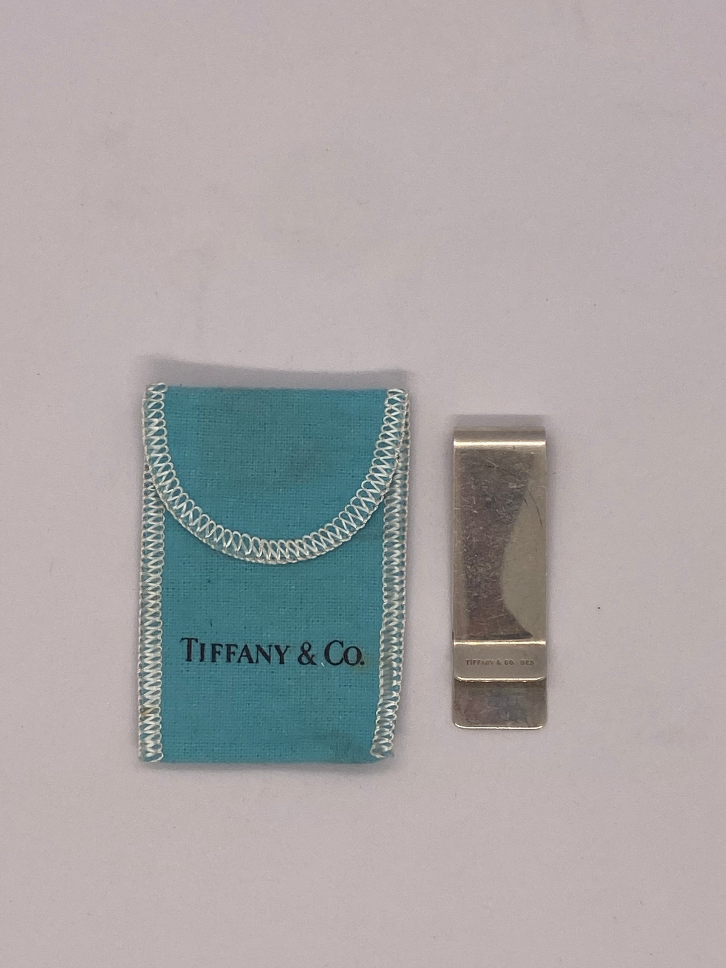 Clip para billetes vintage de plata de ley Tiffany