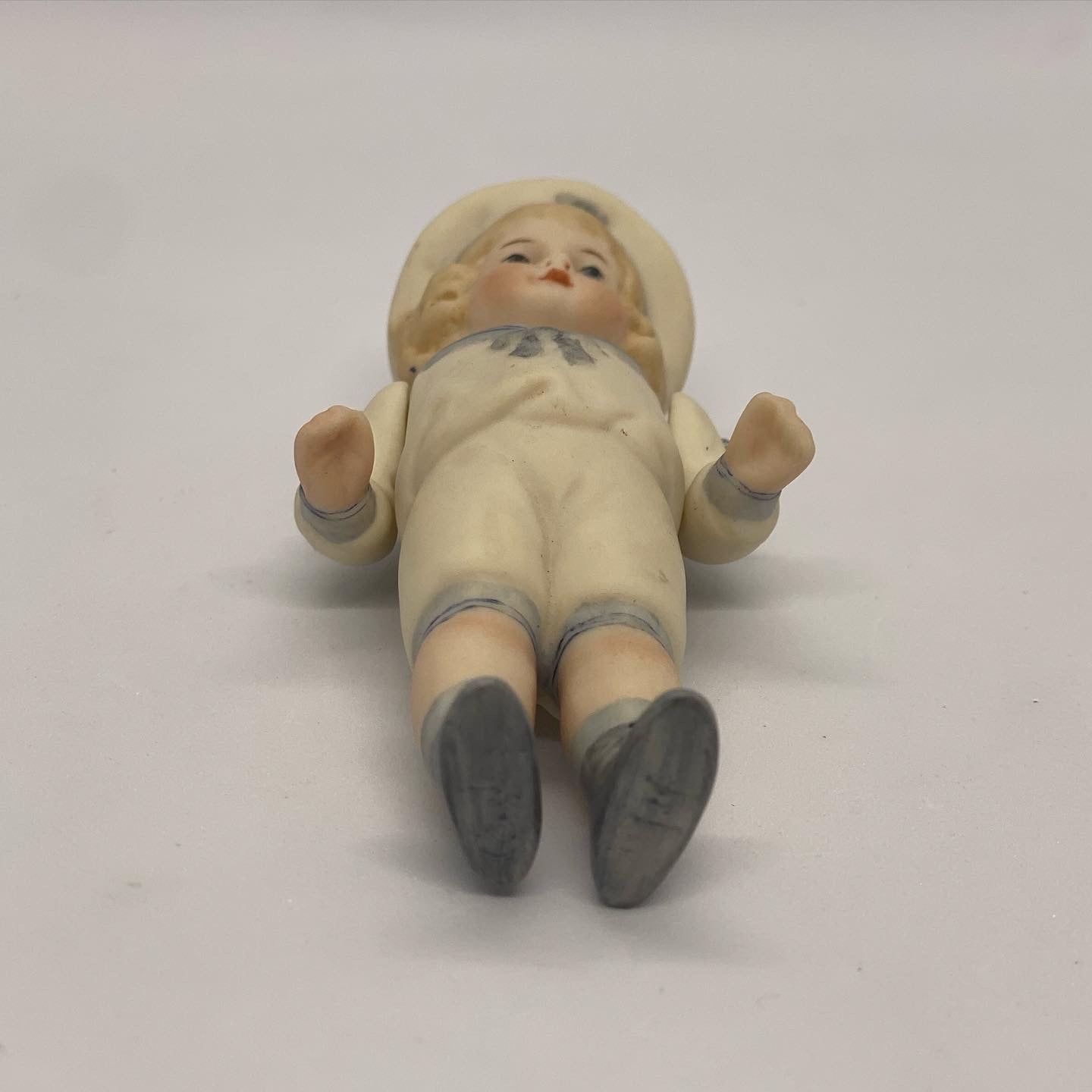 Lovely vintage Hertwig German sailor boy figurine in bisque porcelain