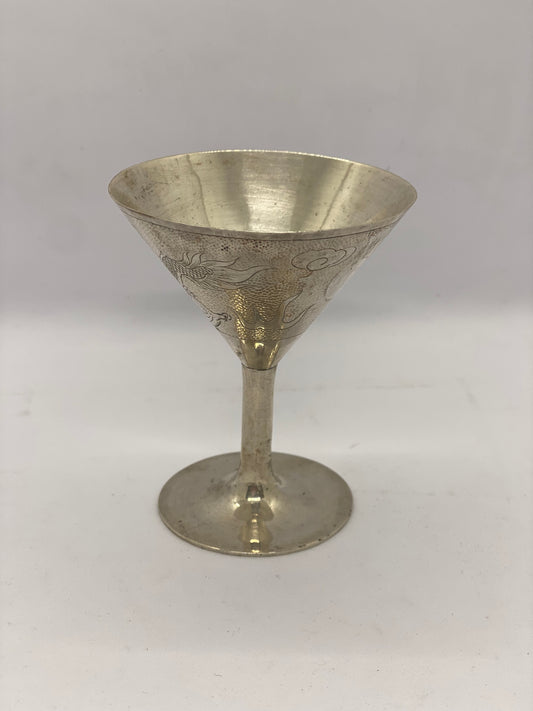 Late 19th to early 20th century Chinese Silver Goblet (2 available)