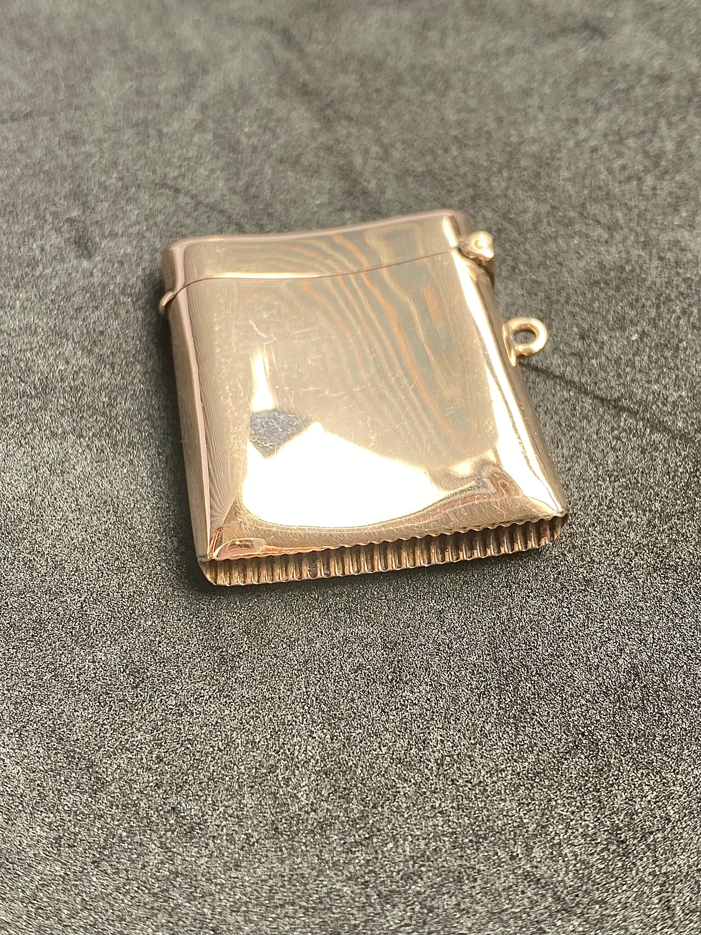 9ct 爱德华风格金质维斯塔表壳,刻有“前进”和布鲁斯之心