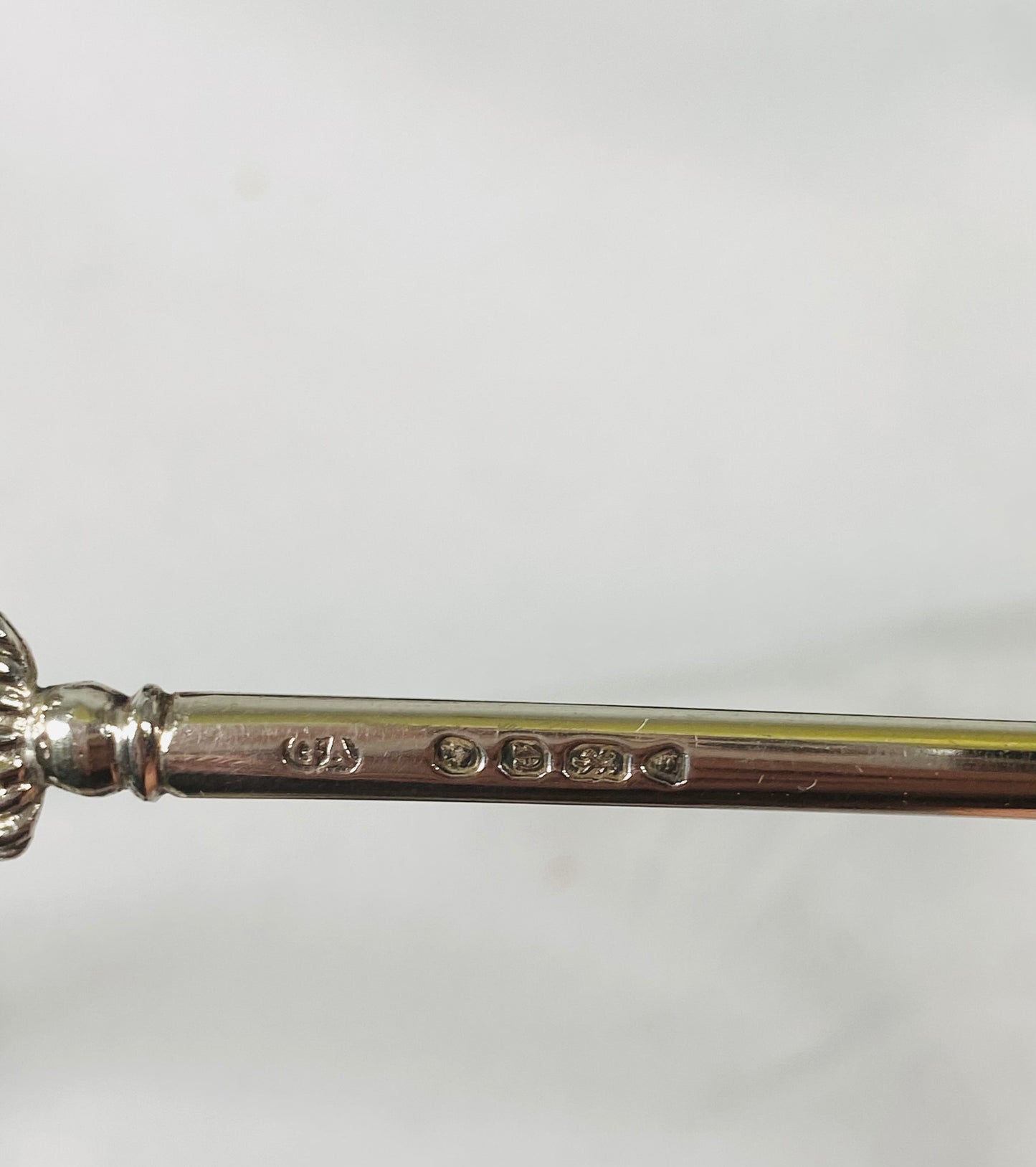 Juego antiguo de 4 brochetas de cóctel de la época victoriana, Chawner & Co., época de George Adams