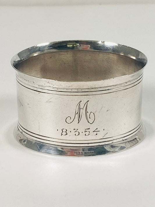 Fine antique European continental silver napkin ring.