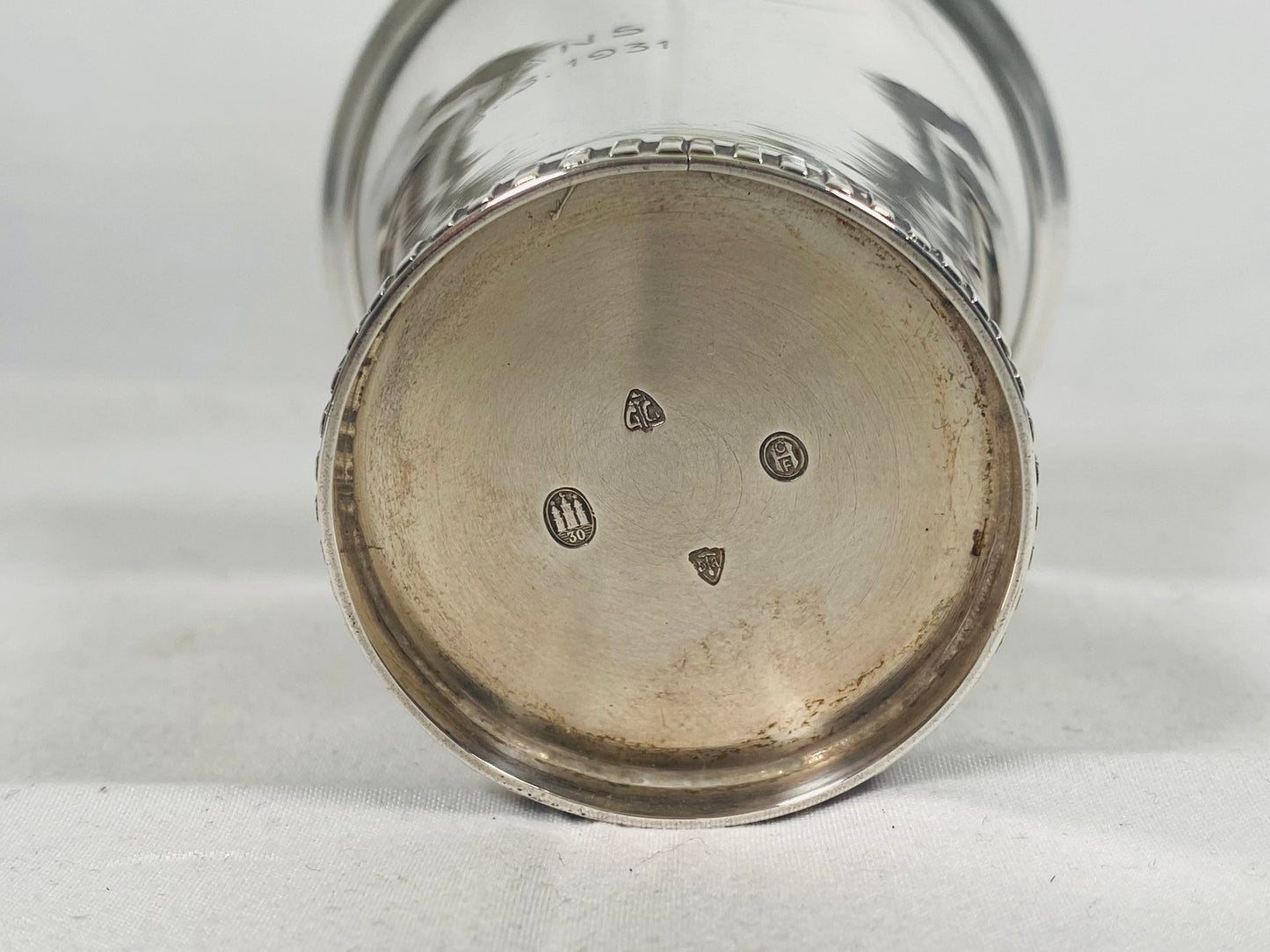 Vaso Art Déco danés de plata de ley, Stadsguardien 1933.