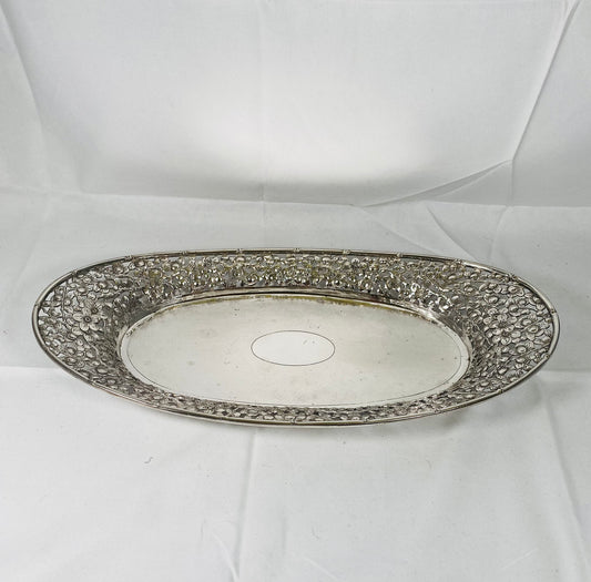 Late 19th century to early 20th century .90 Chinese Export Silver Dish, C.J.Co.