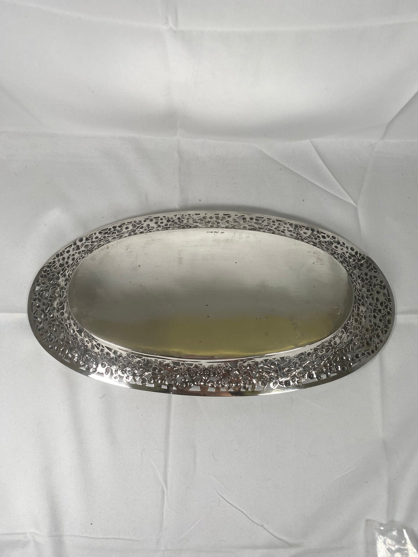 Late 19th century to early 20th century .90 Chinese Export Silver Dish, C.J.Co.