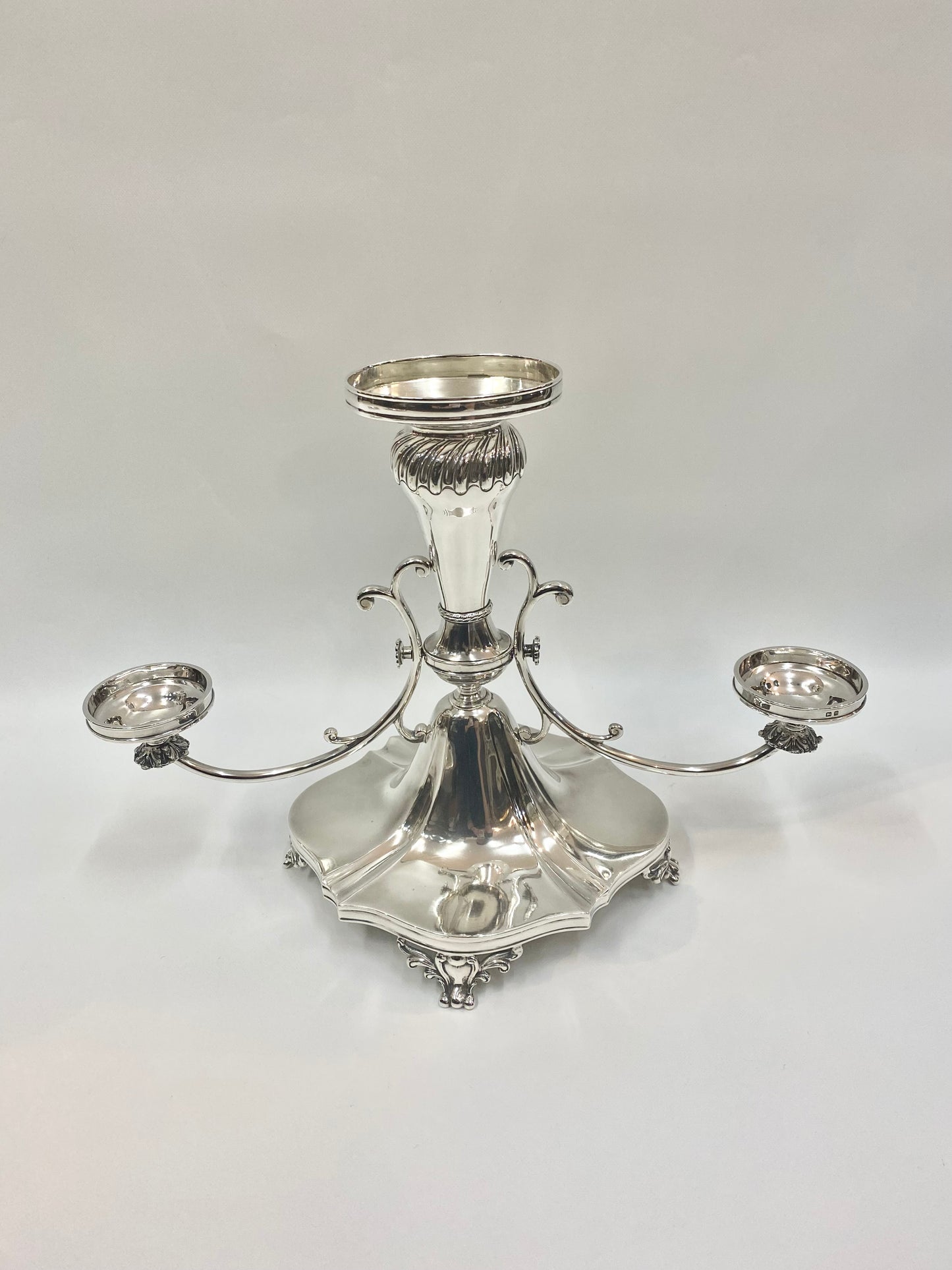 Monumental George V Hardy Brothers Fine Sterling Silver Epergne, Birmingham 1912